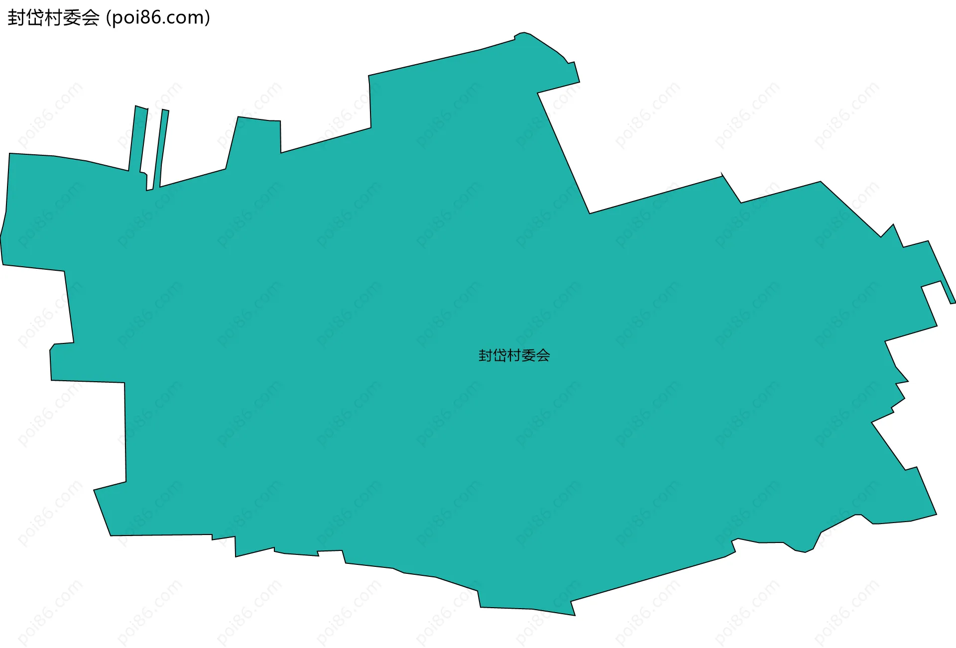 封岱村委会边界地图