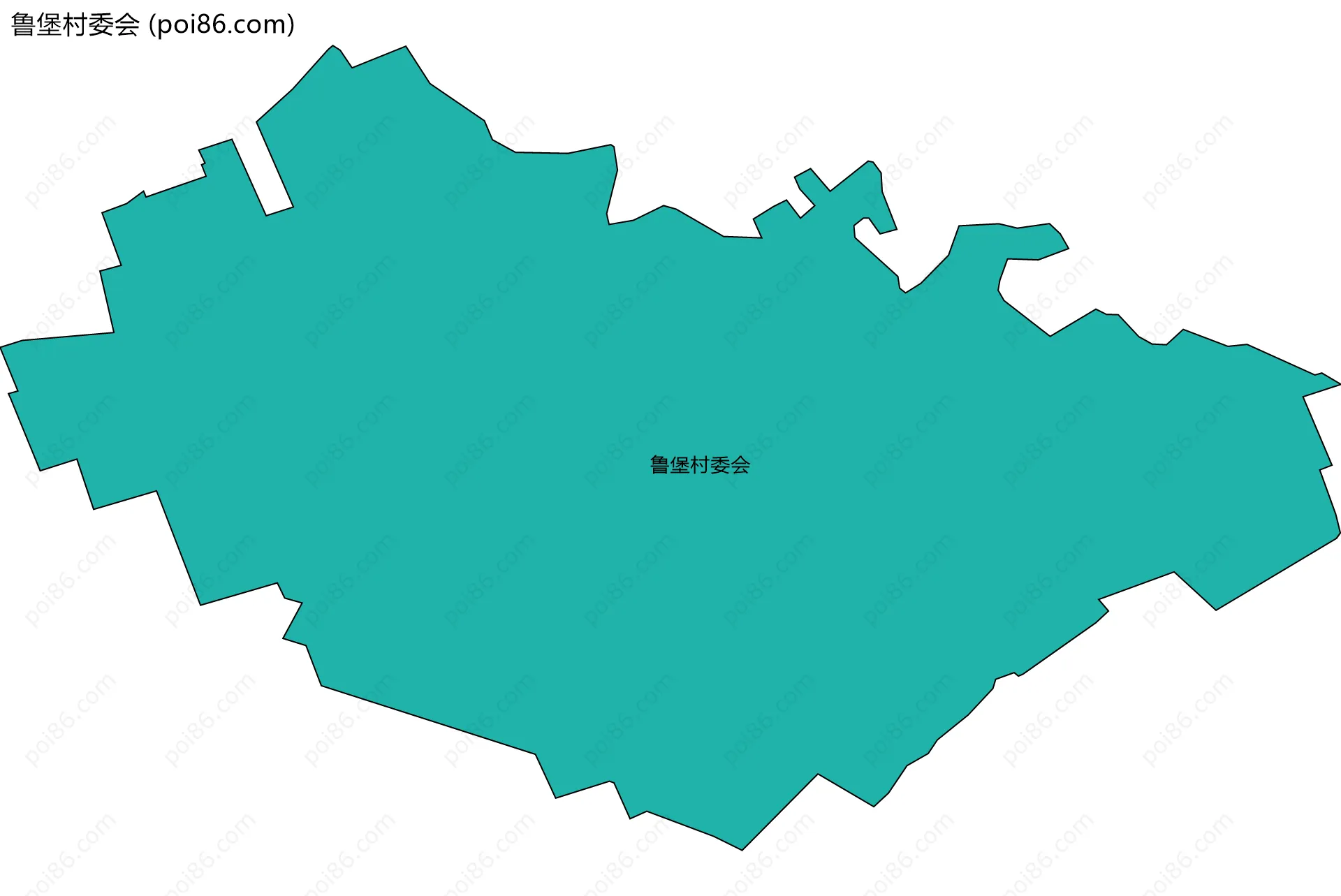 鲁堡村委会边界地图