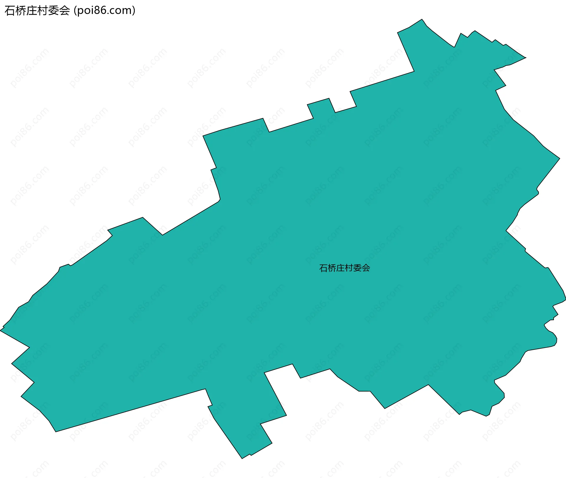 石桥庄村委会边界地图