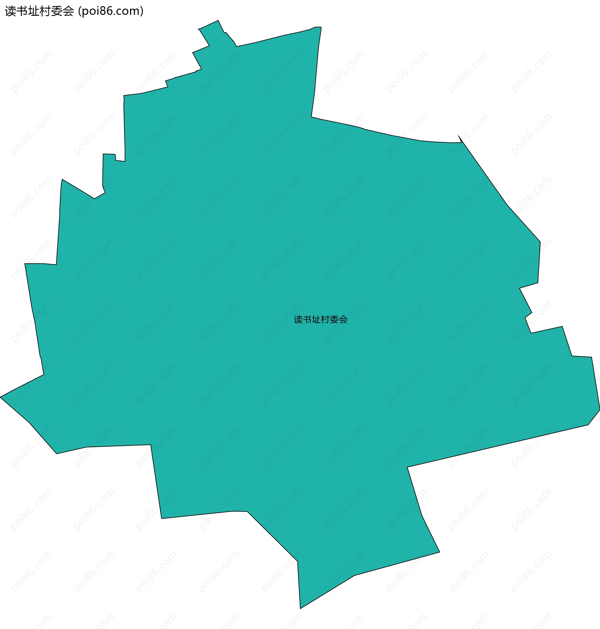 读书址村委会边界地图