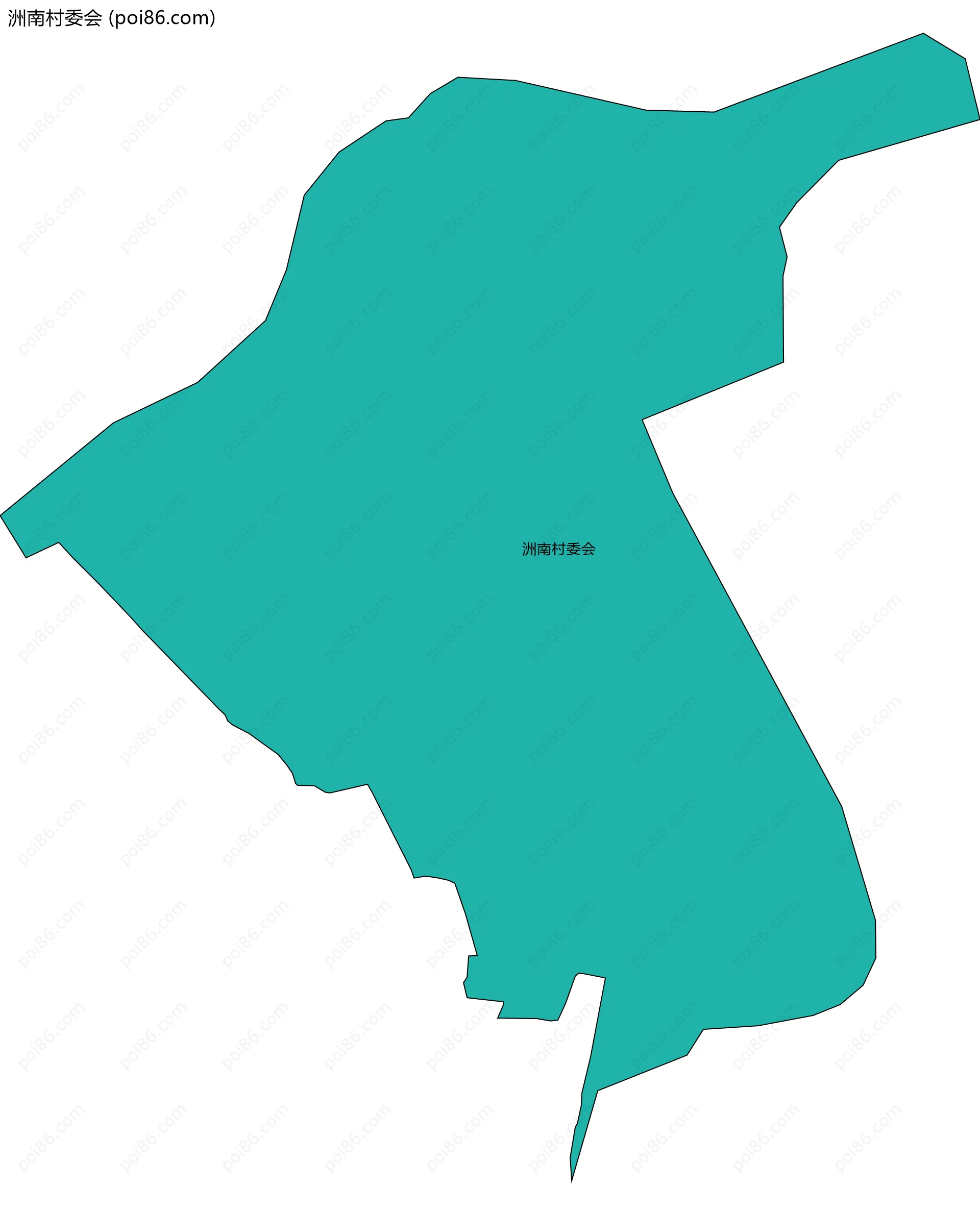 洲南村委会边界地图