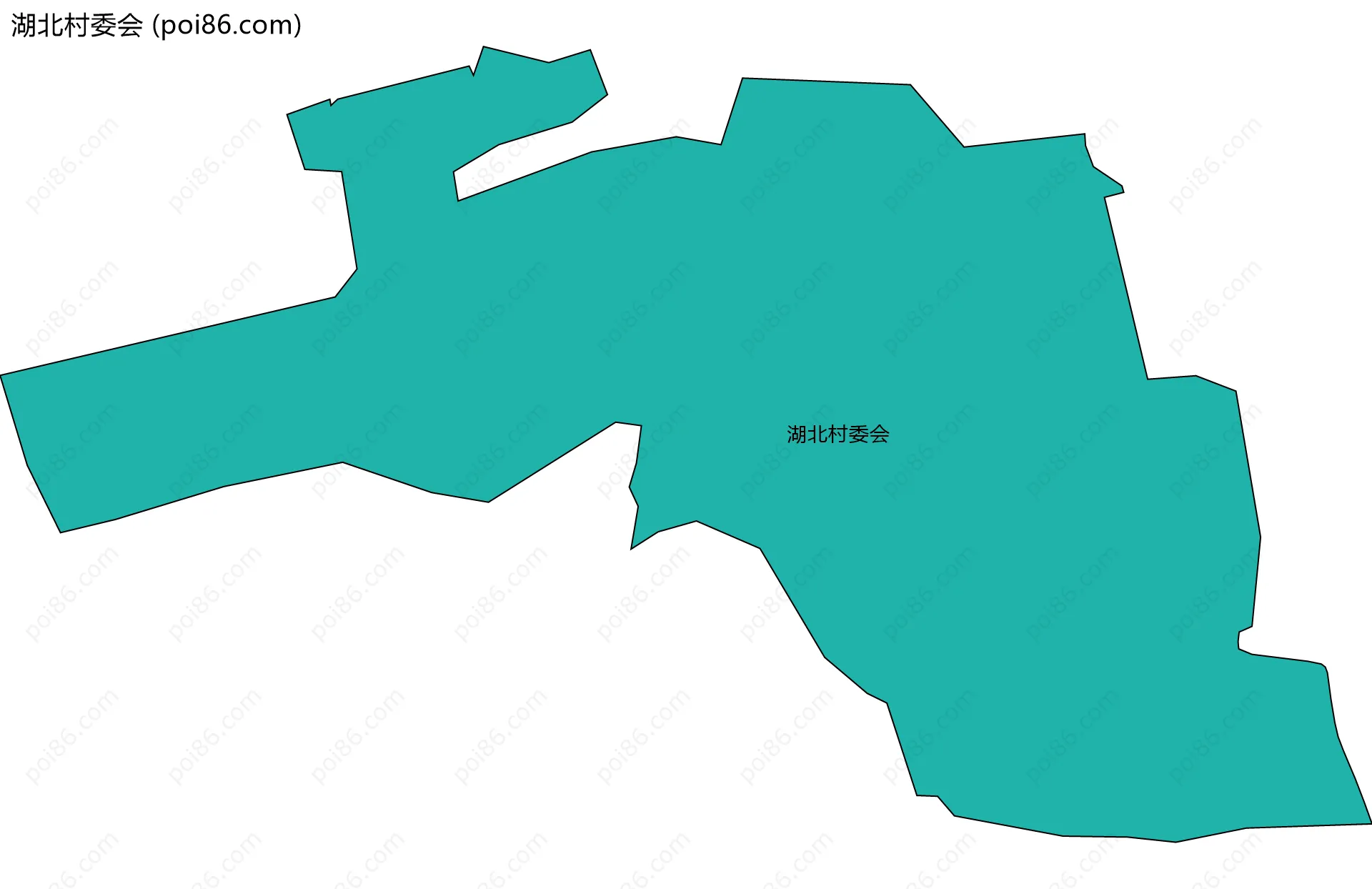 湖北村委会边界地图
