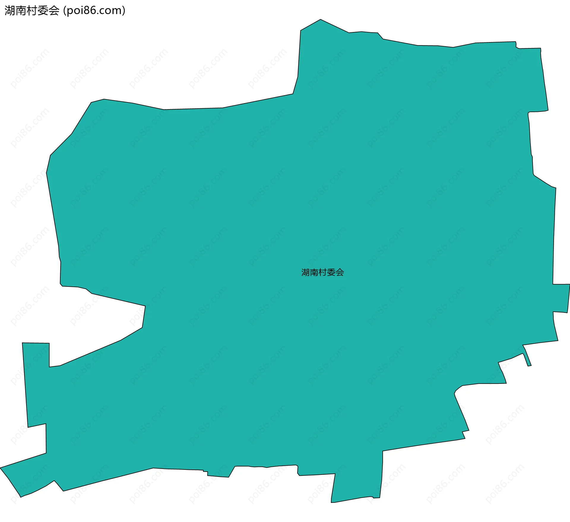 湖南村委会边界地图