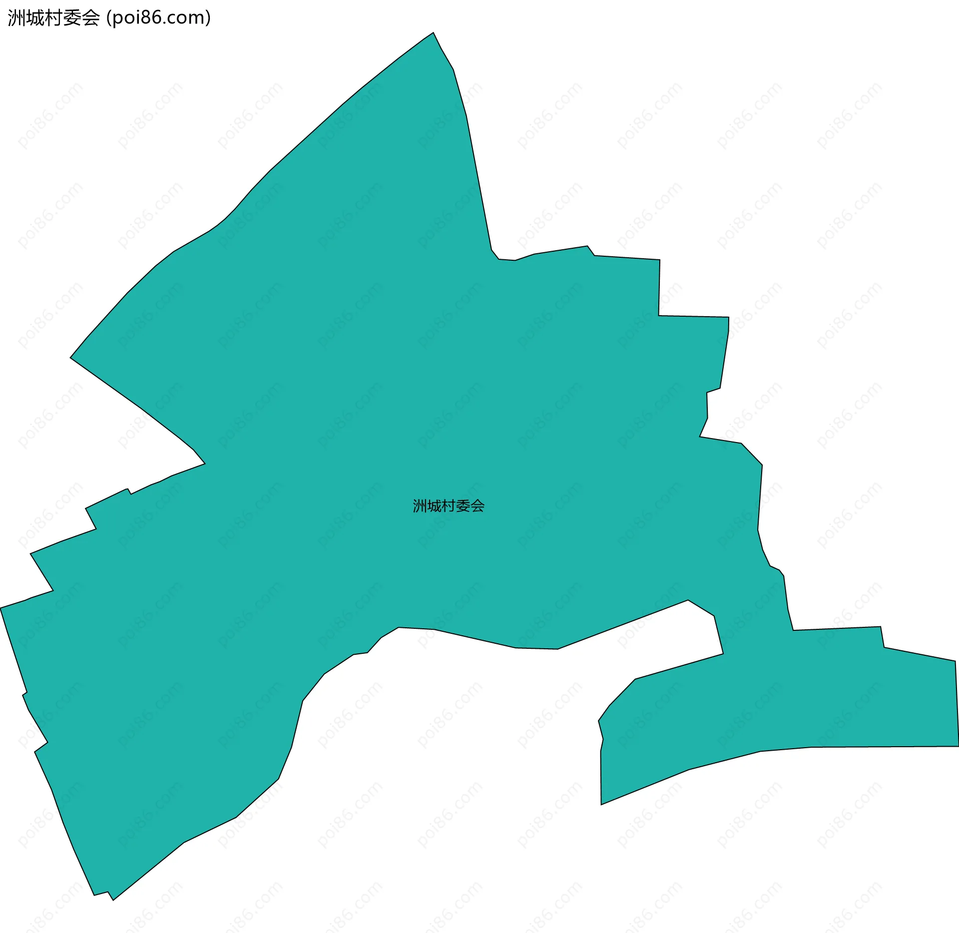 洲城村委会边界地图