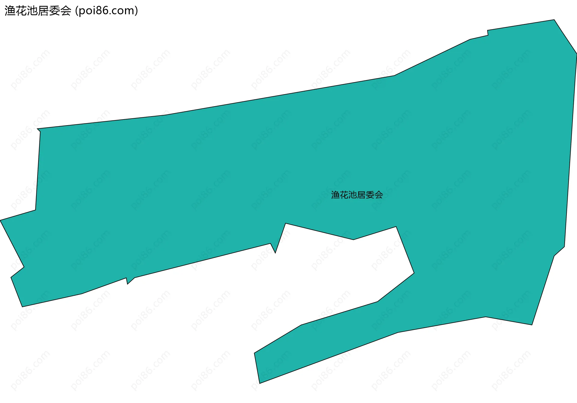 渔花池居委会边界地图