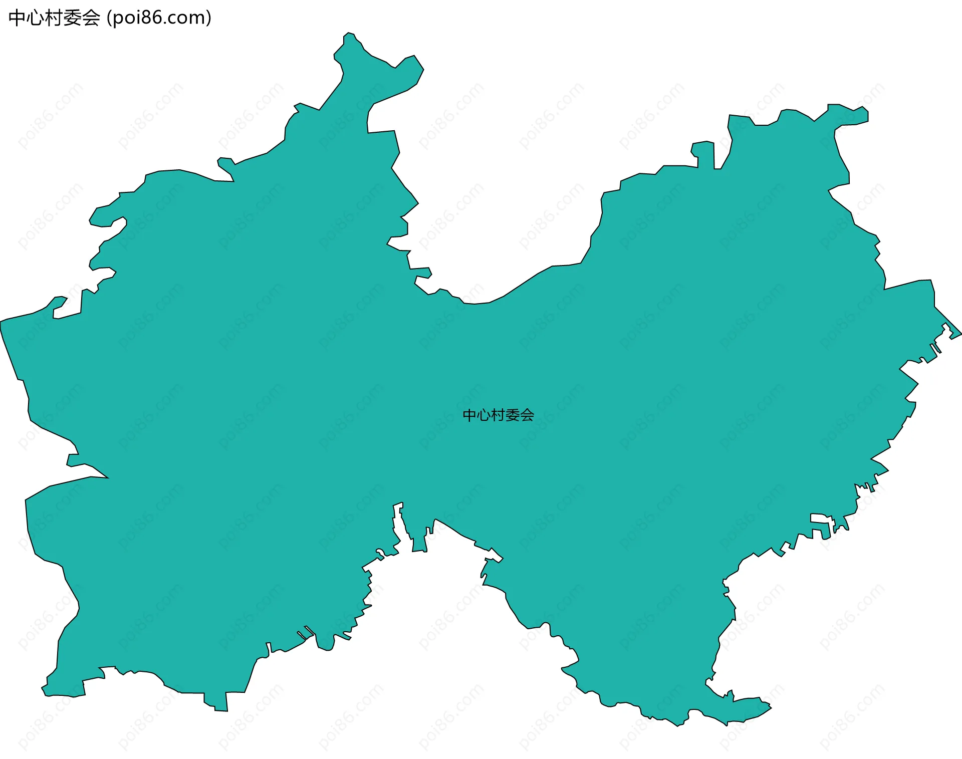 中心村委会边界地图