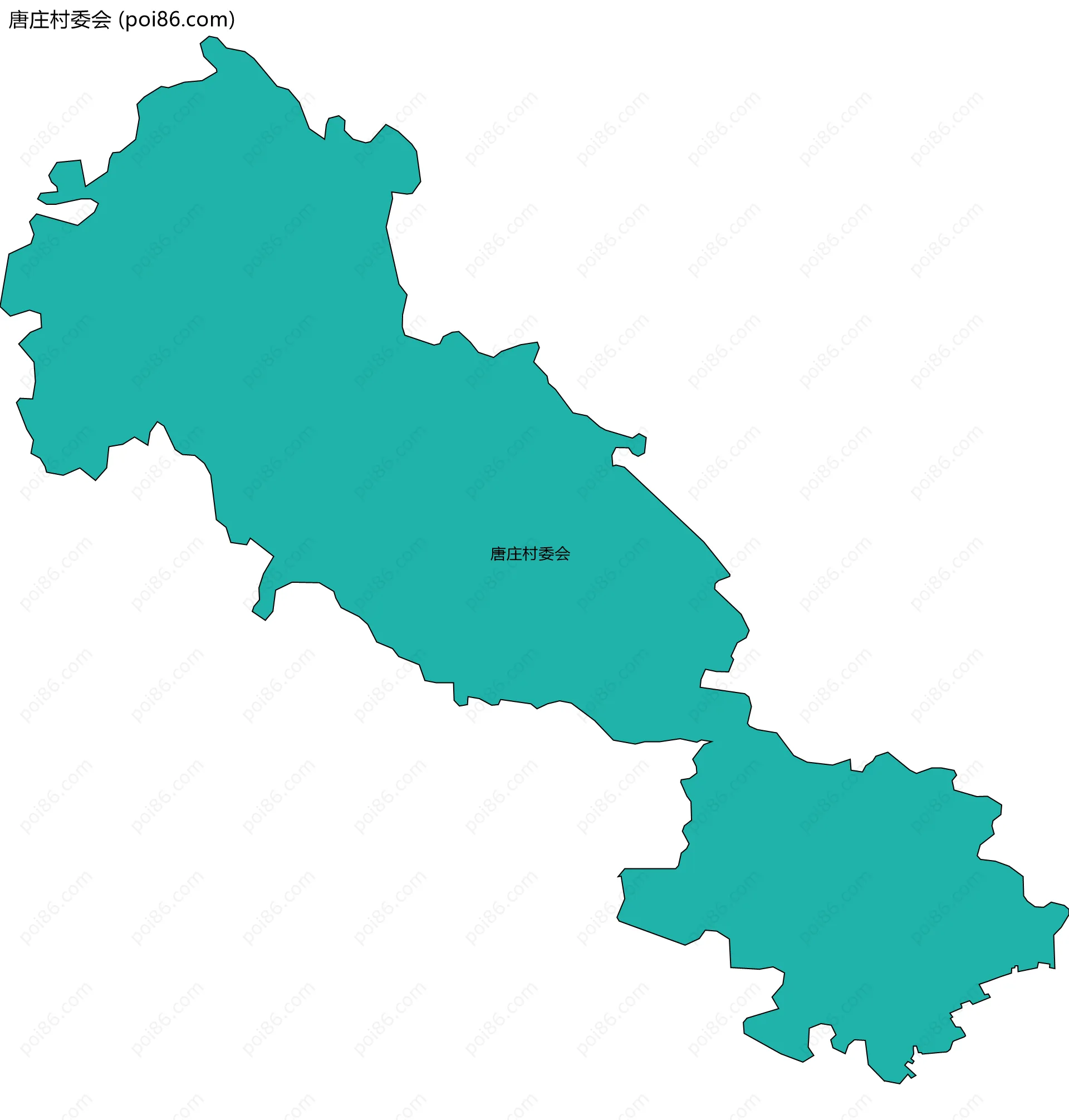 唐庄村委会边界地图