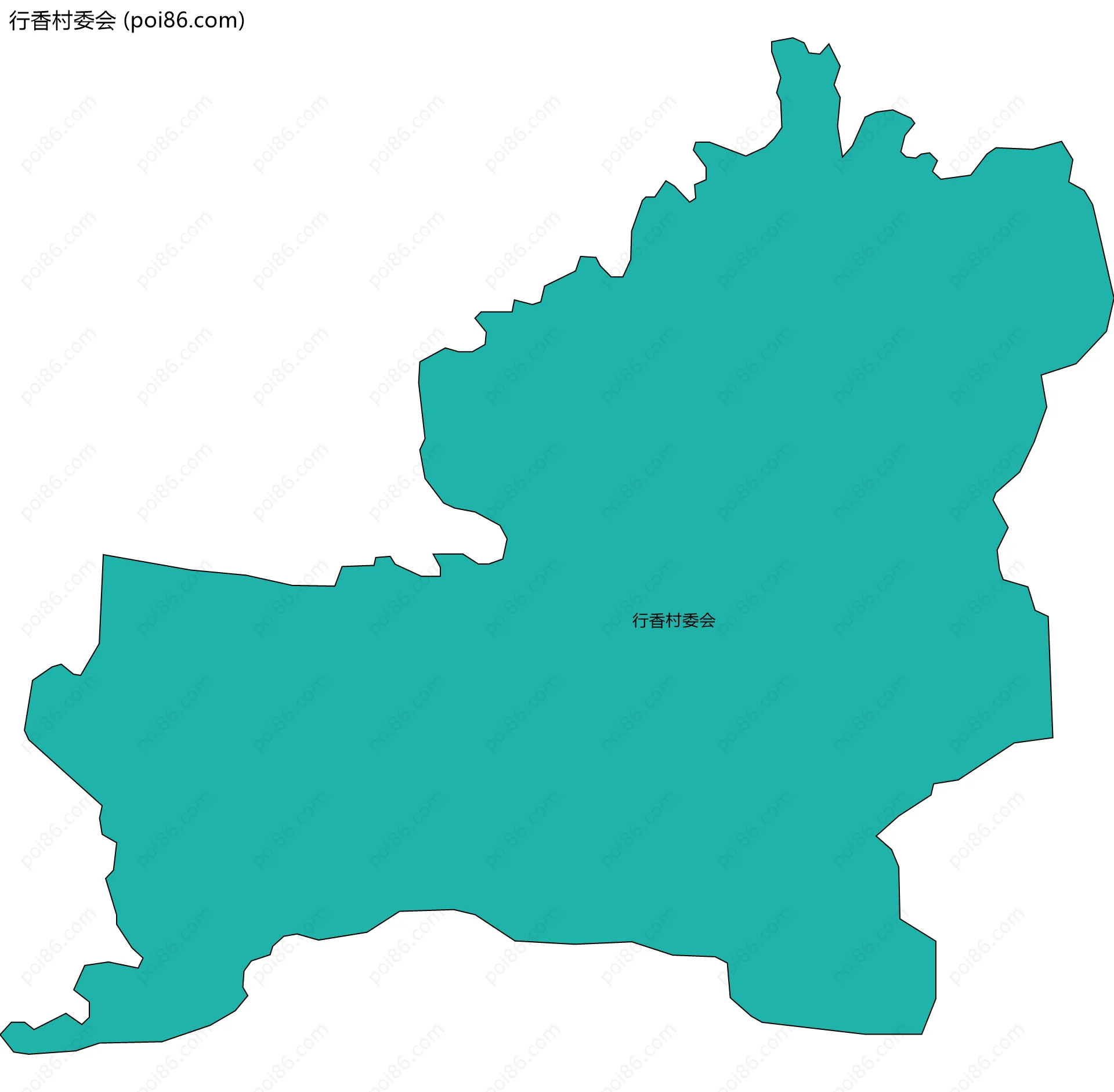 行香村委会边界地图