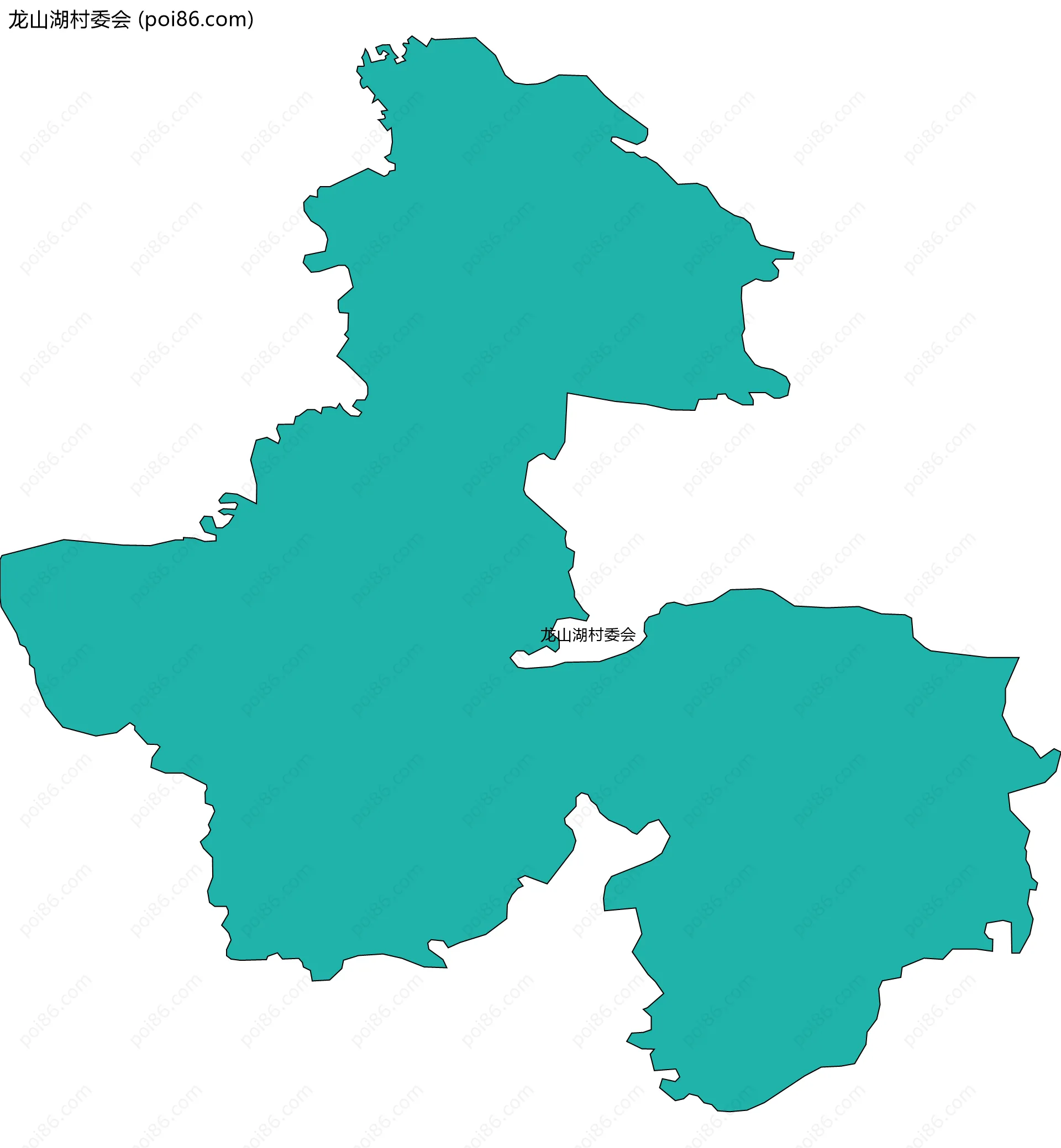 龙山湖村委会边界地图