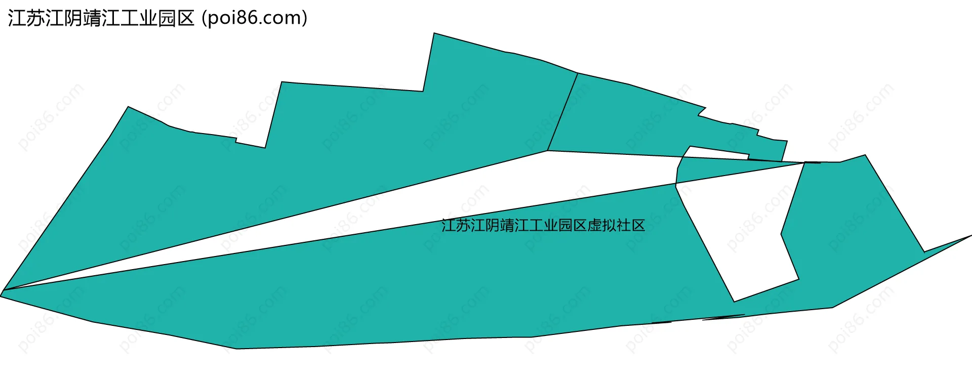 江苏江阴靖江工业园区边界地图(五级行政区划)