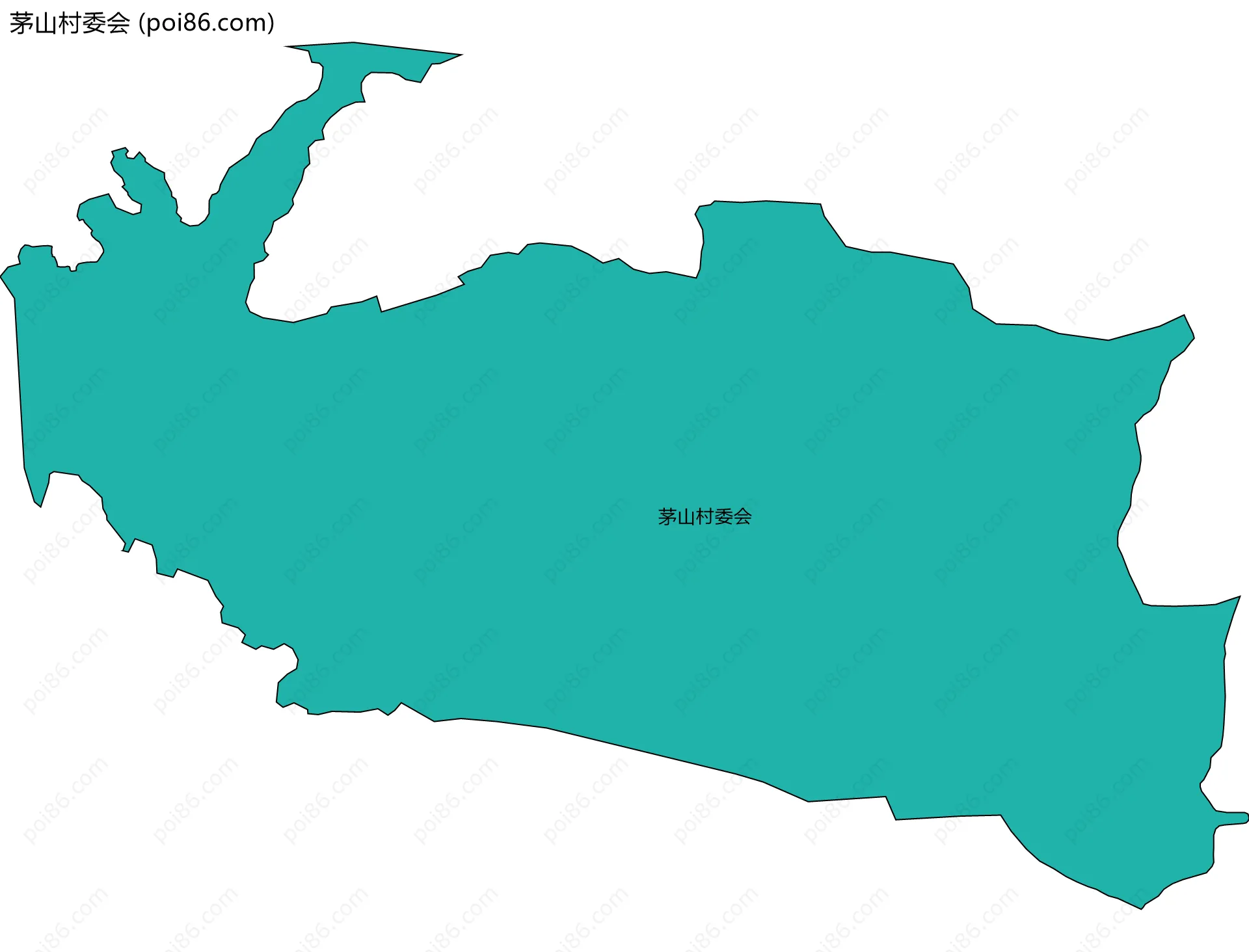 茅山村委会边界地图