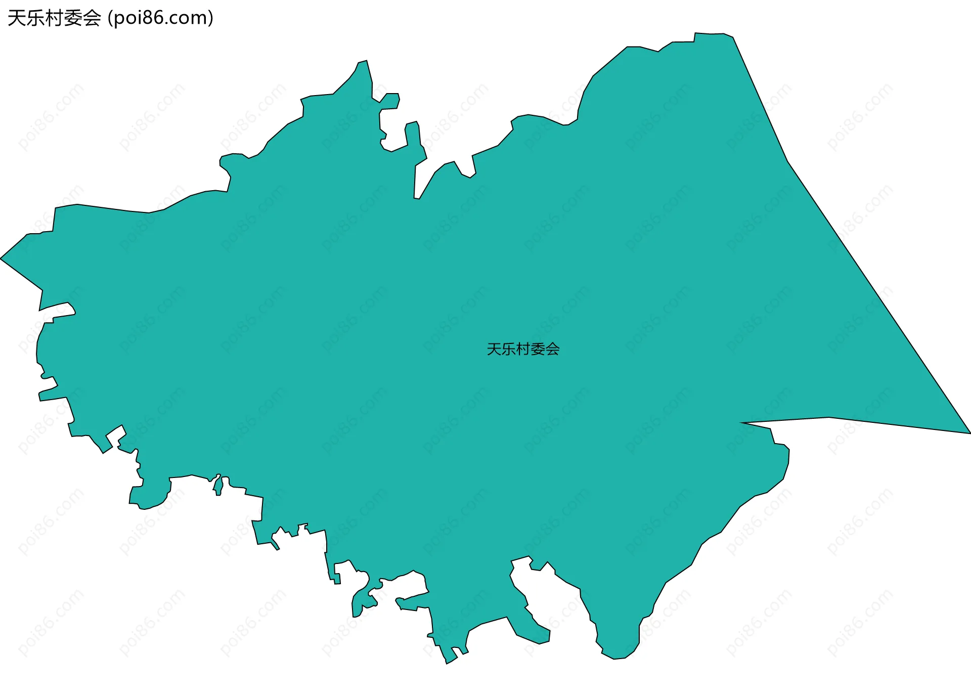 天乐村委会边界地图