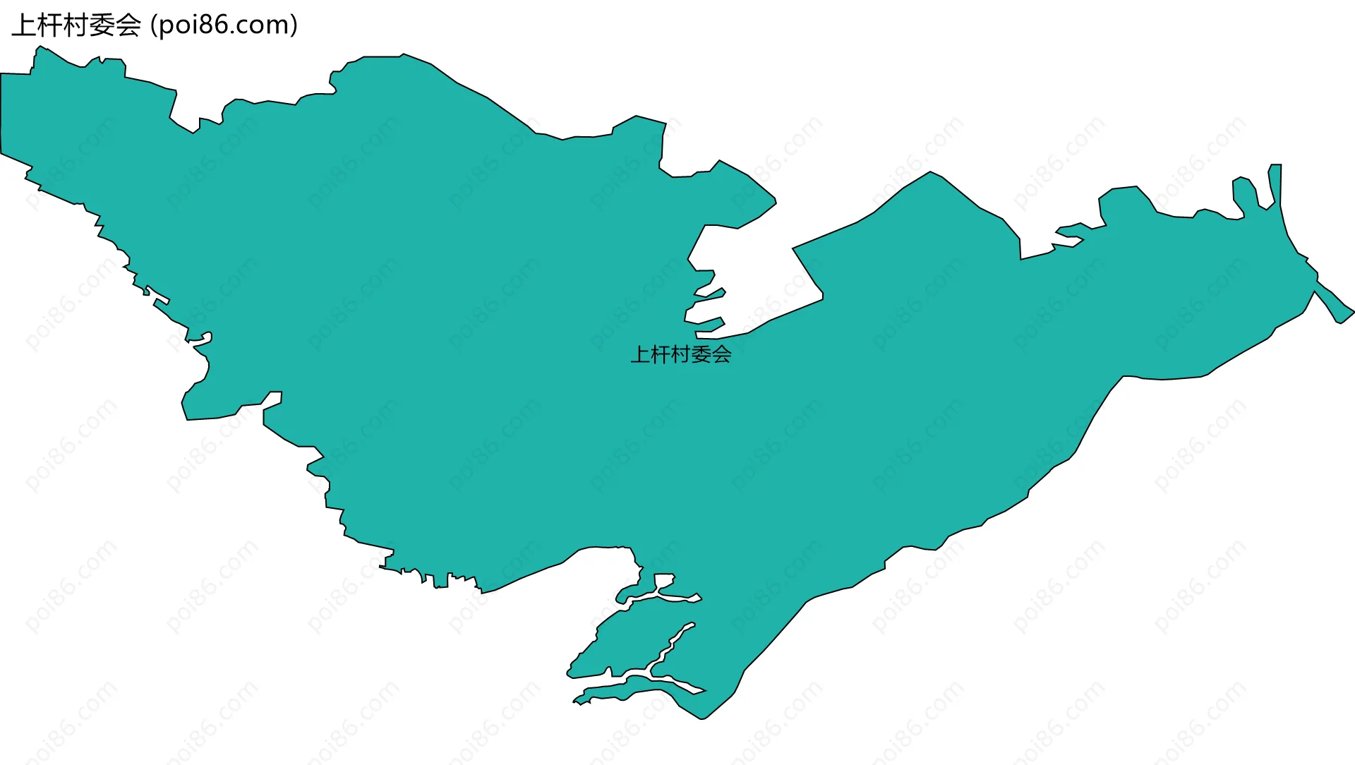 上杆村委会边界地图