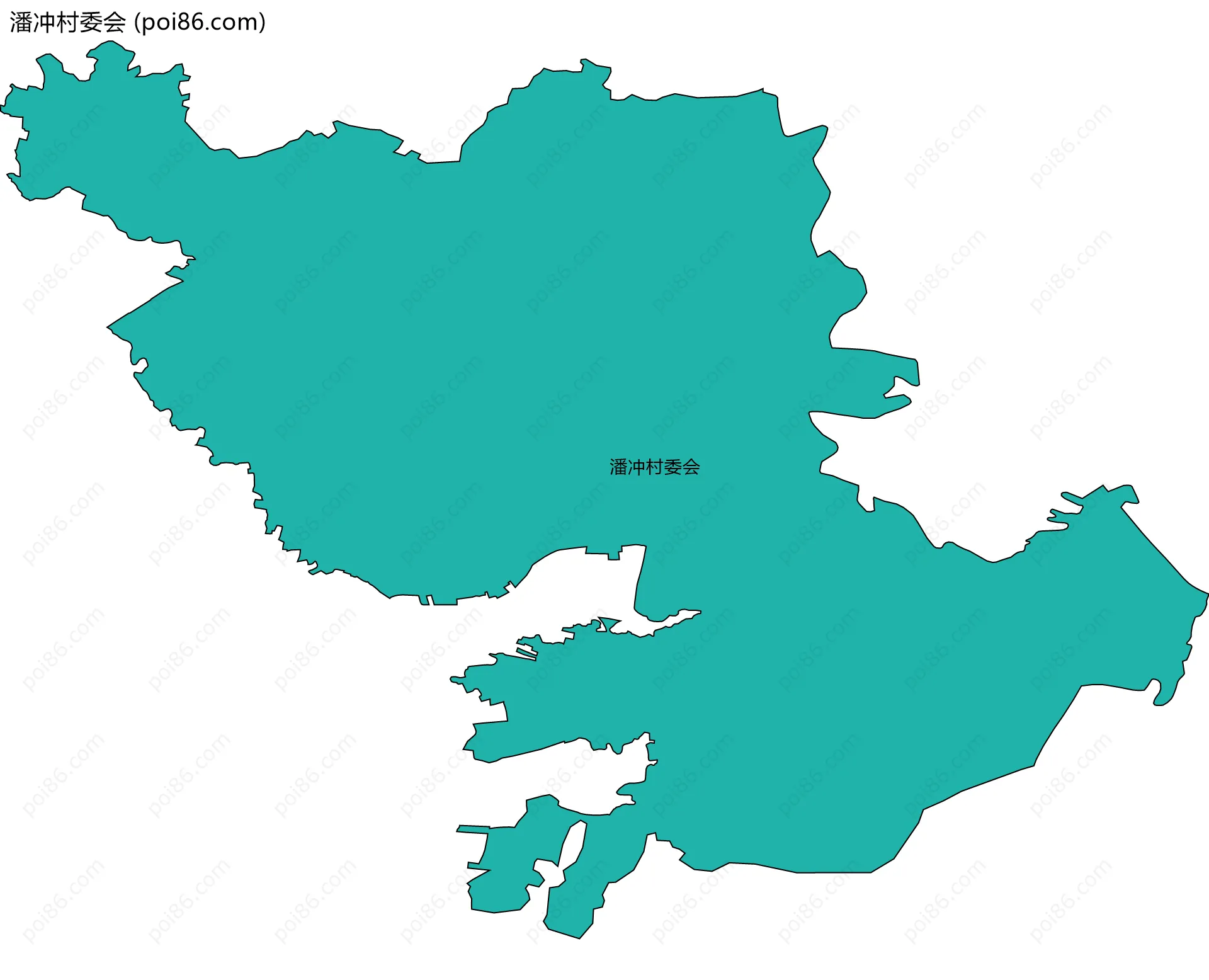 潘冲村委会边界地图