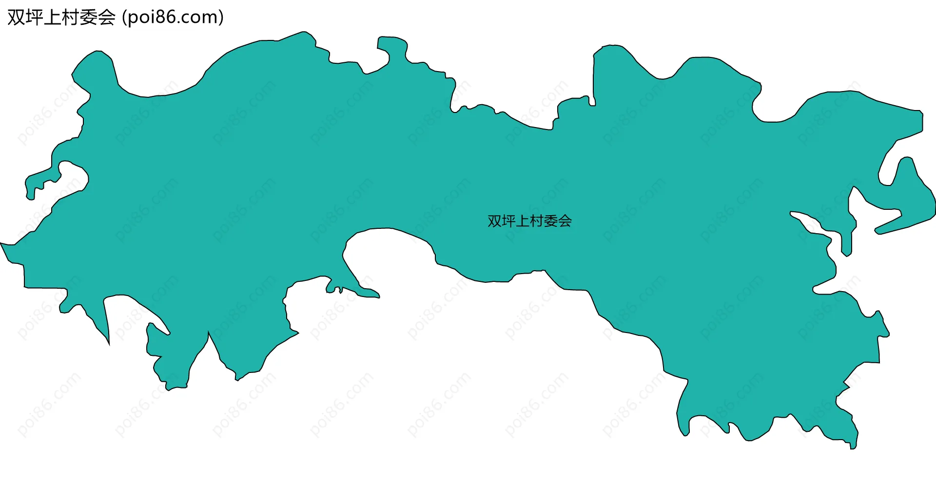 双坪上村委会边界地图