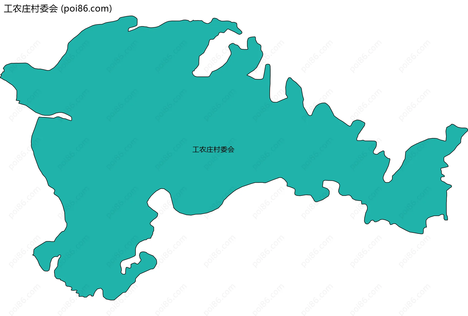 工农庄村委会边界地图