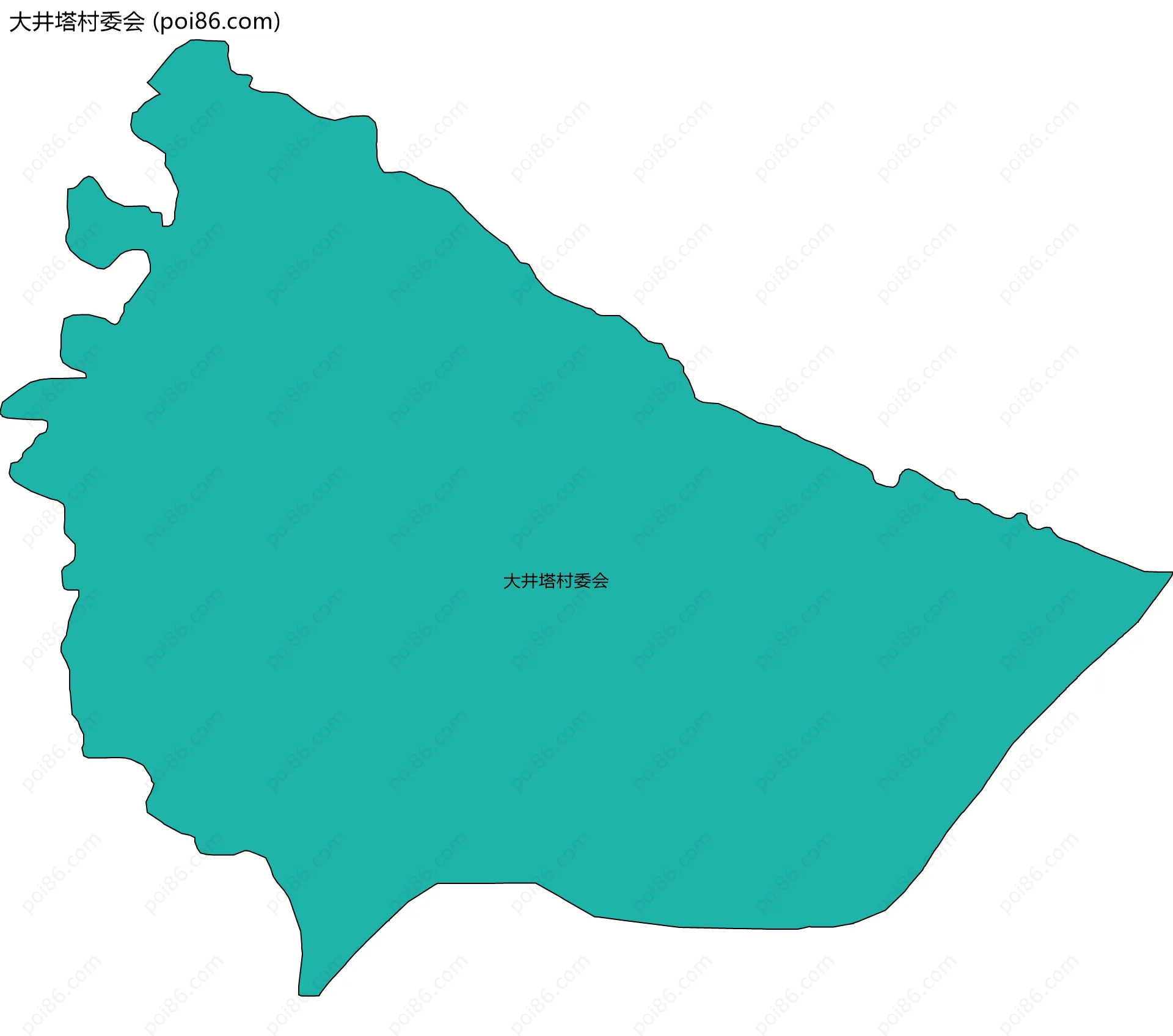 大井塔村委会边界地图