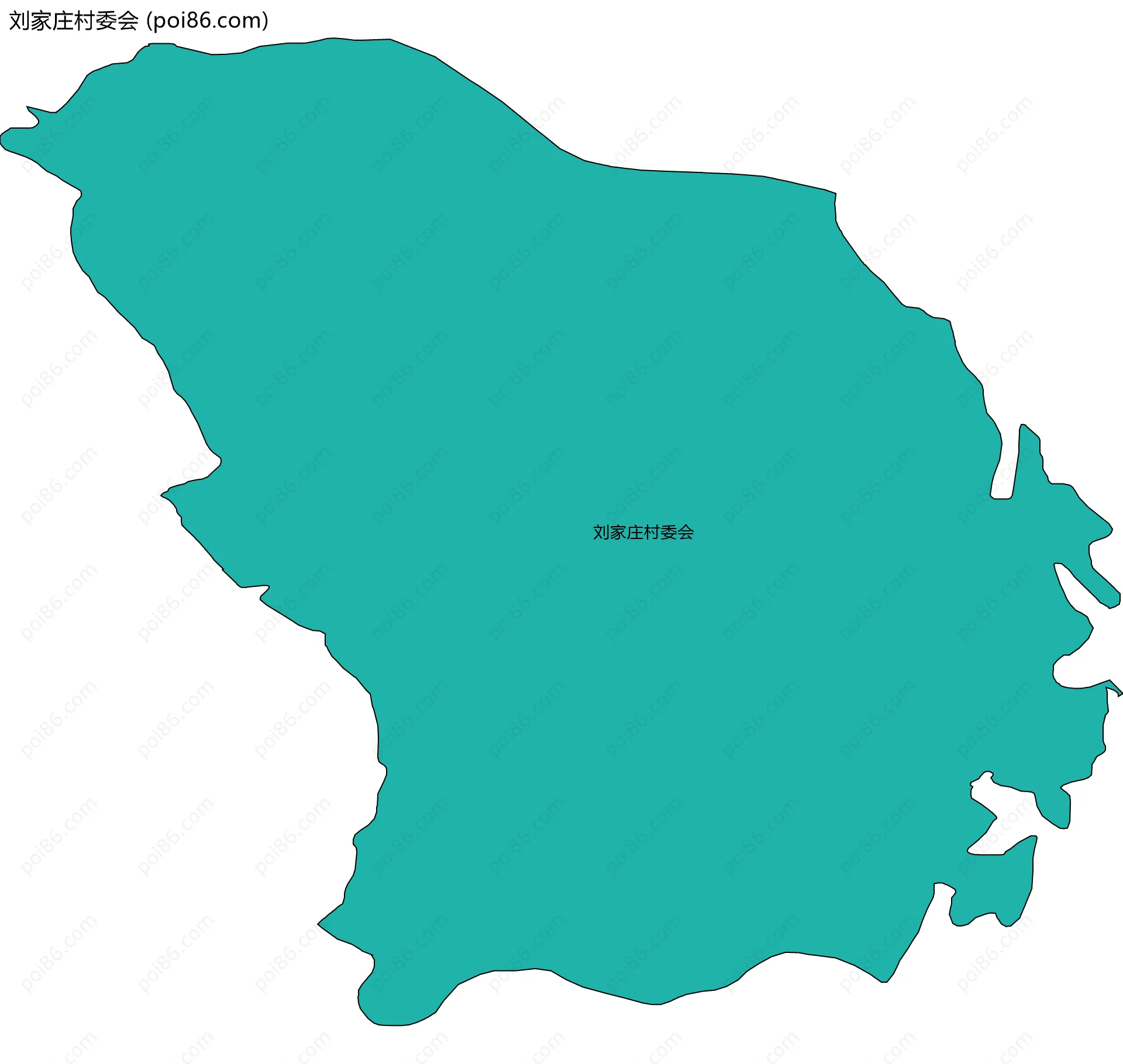 刘家庄村委会边界地图