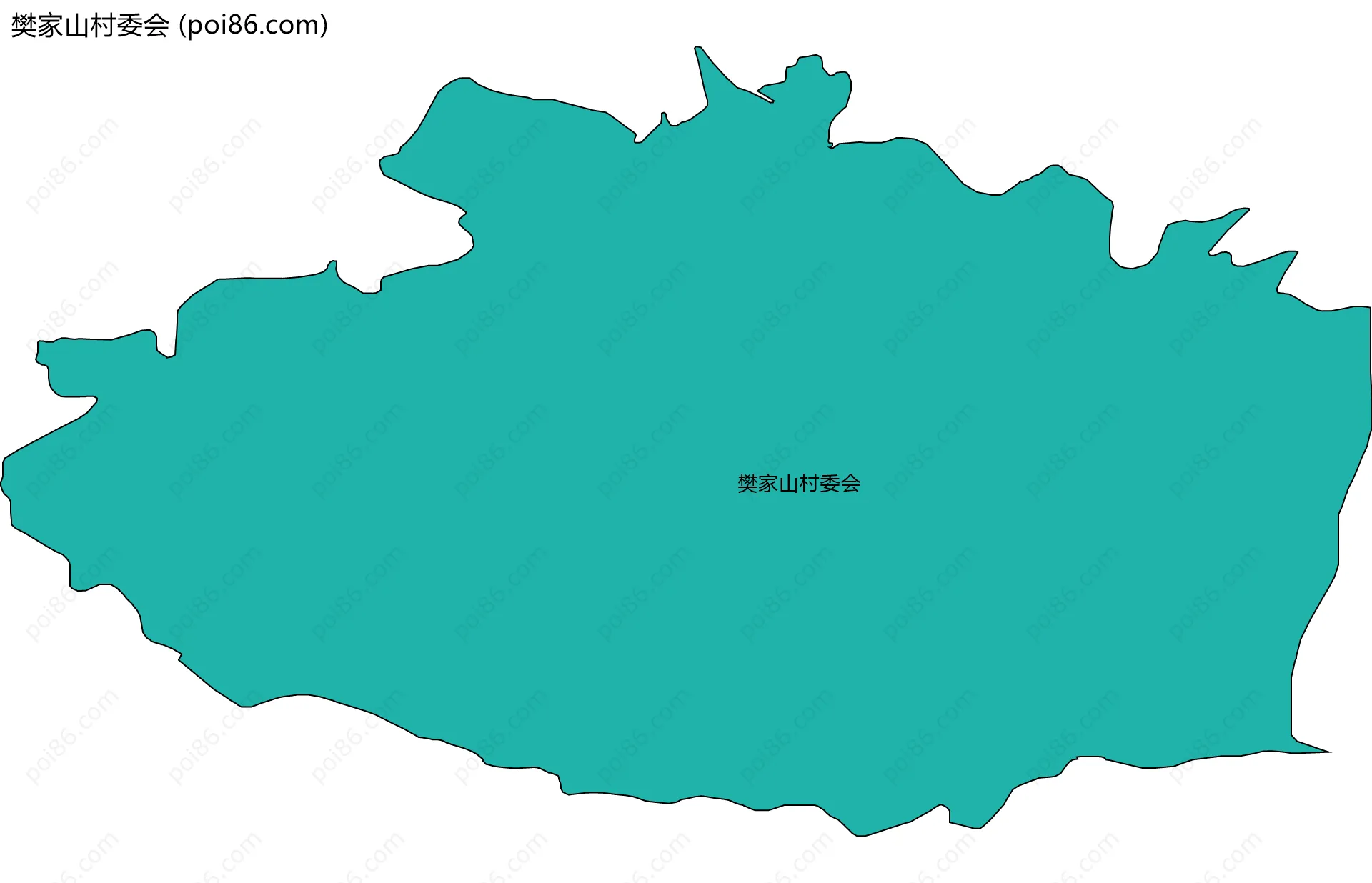 樊家山村委会边界地图