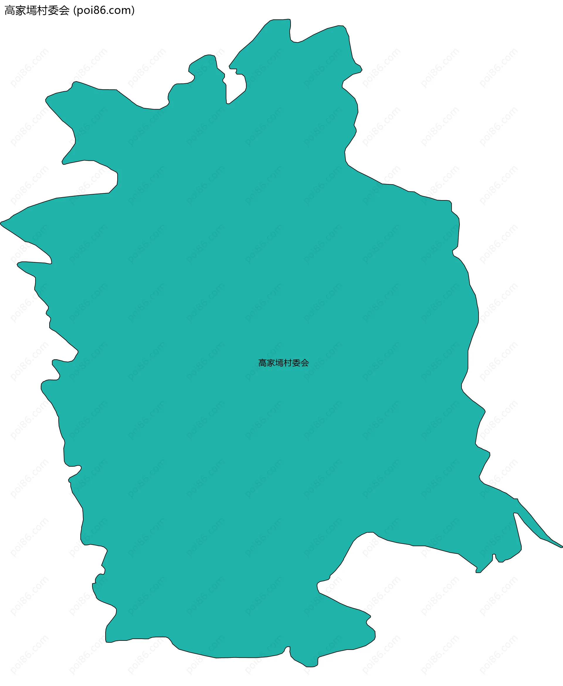 高家墕村委会边界地图