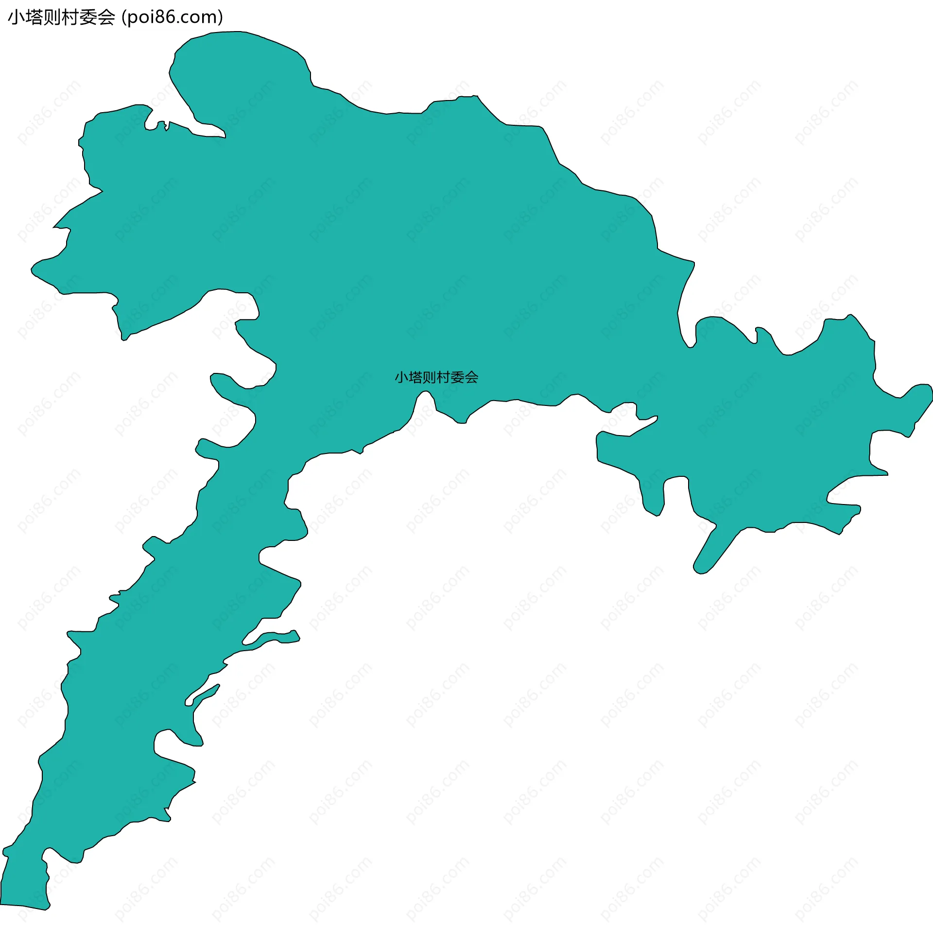 小塔则村委会边界地图