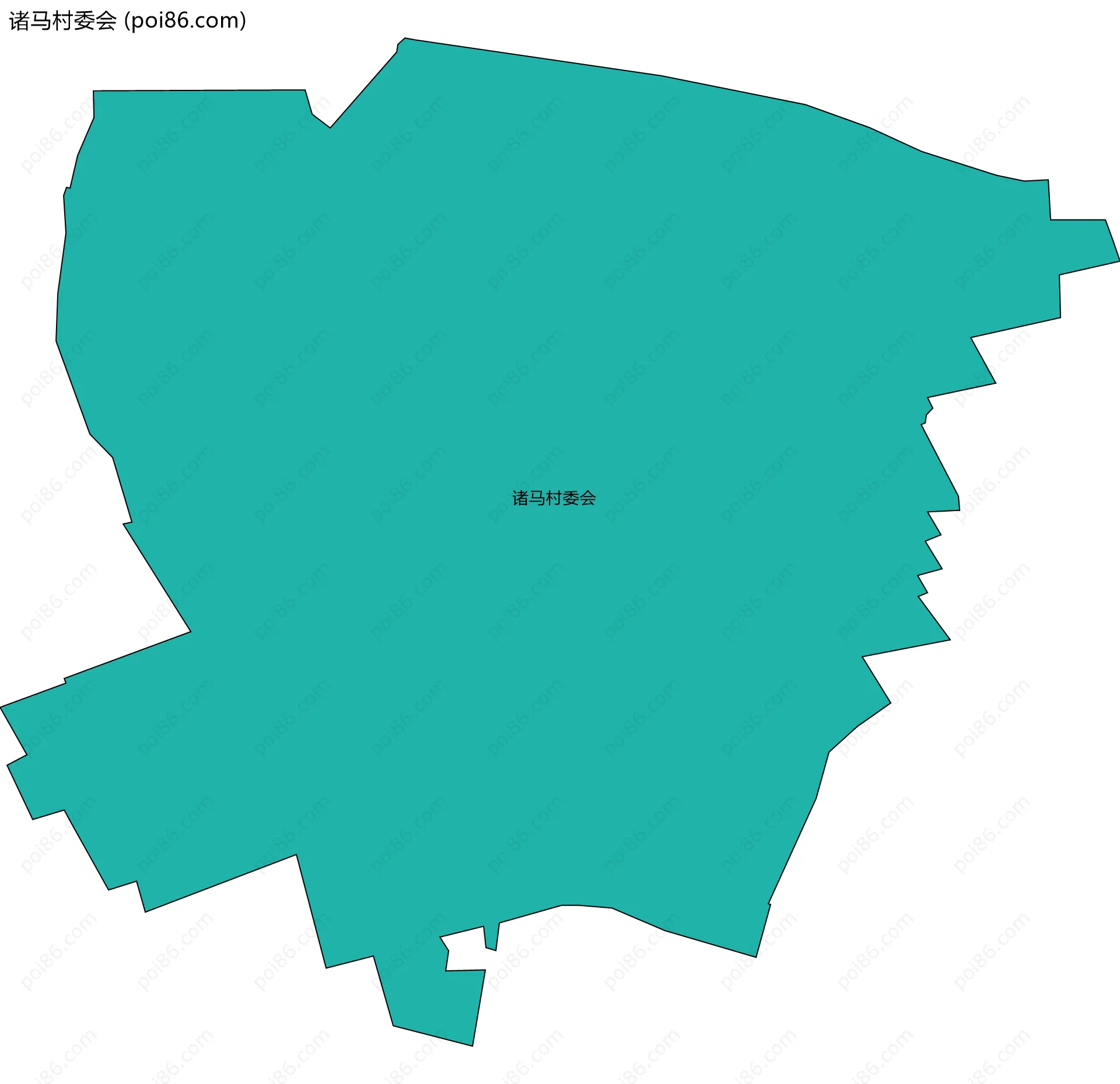 诸马村委会边界地图