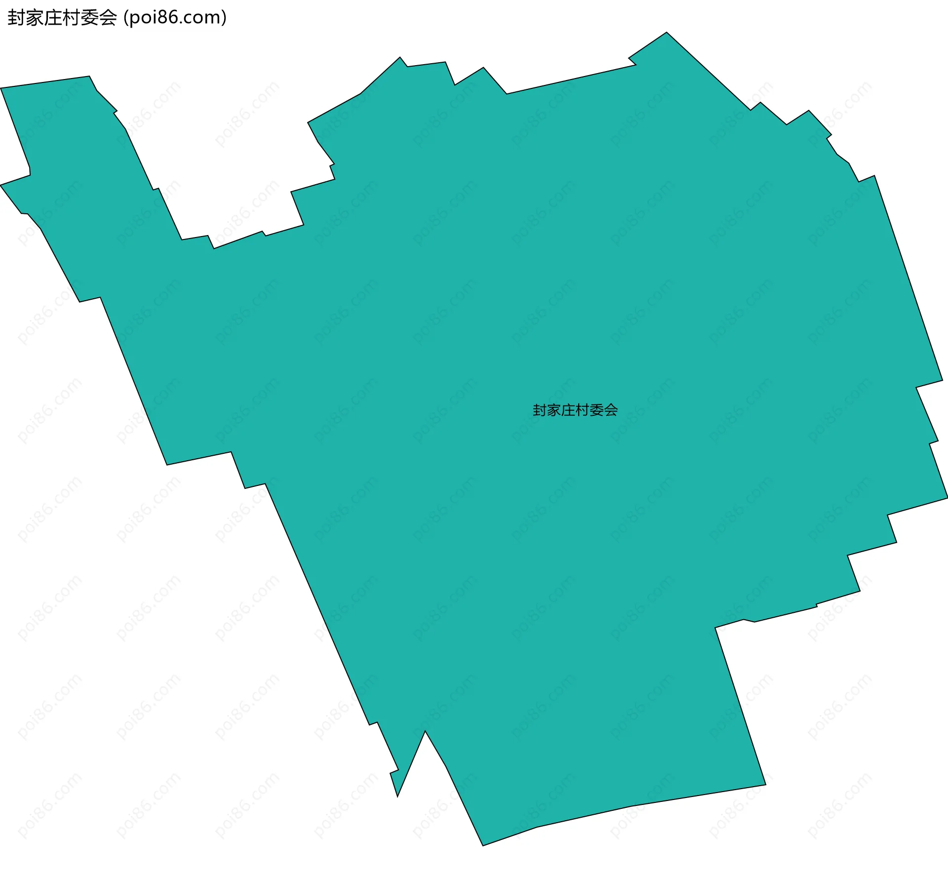 封家庄村委会边界地图