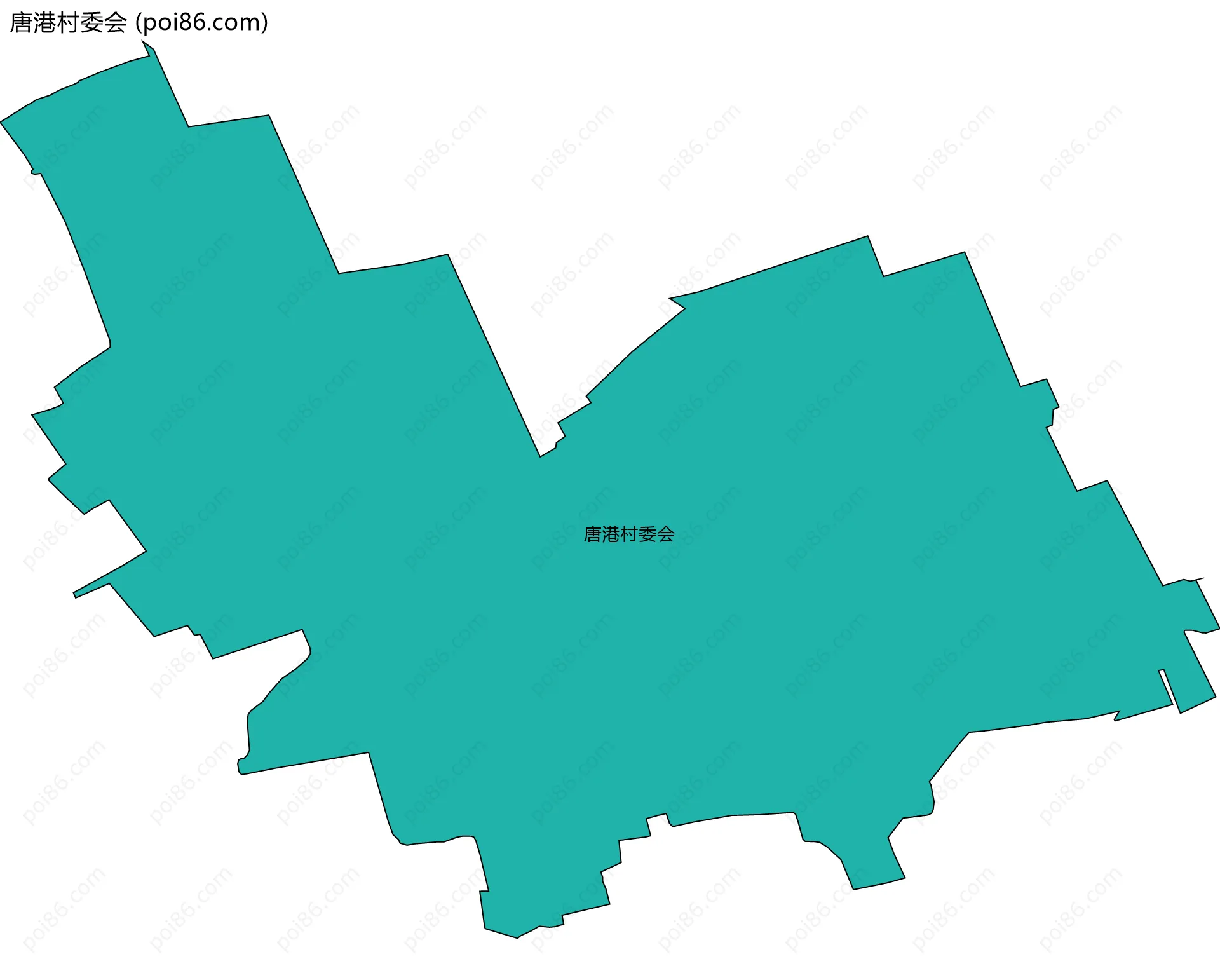 唐港村委会边界地图