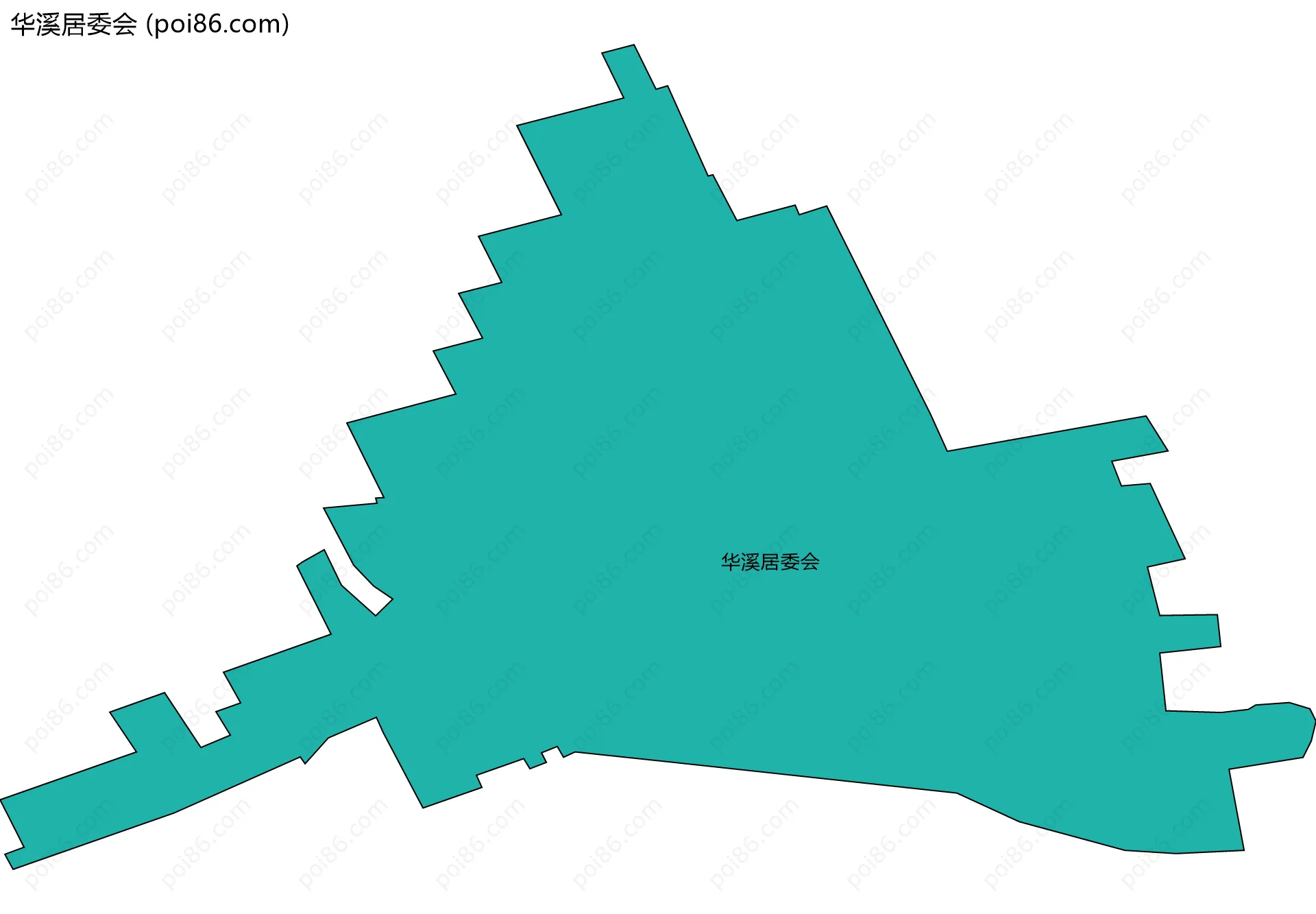 华溪居委会边界地图