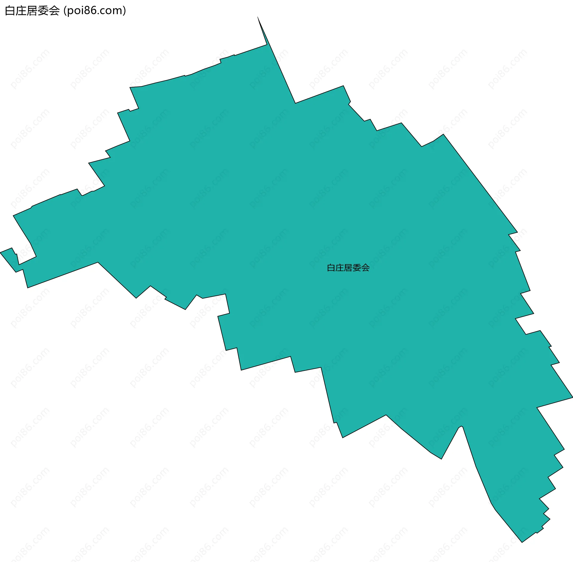 白庄居委会边界地图