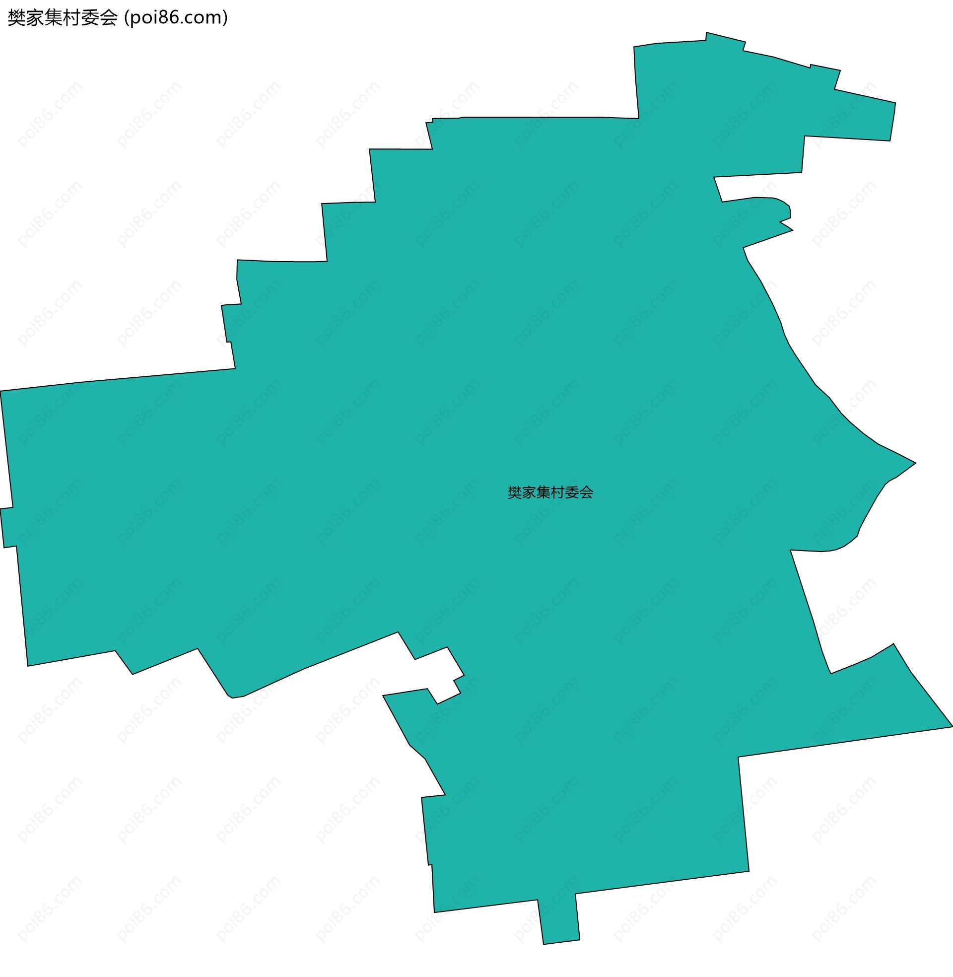 樊家集村委会边界地图