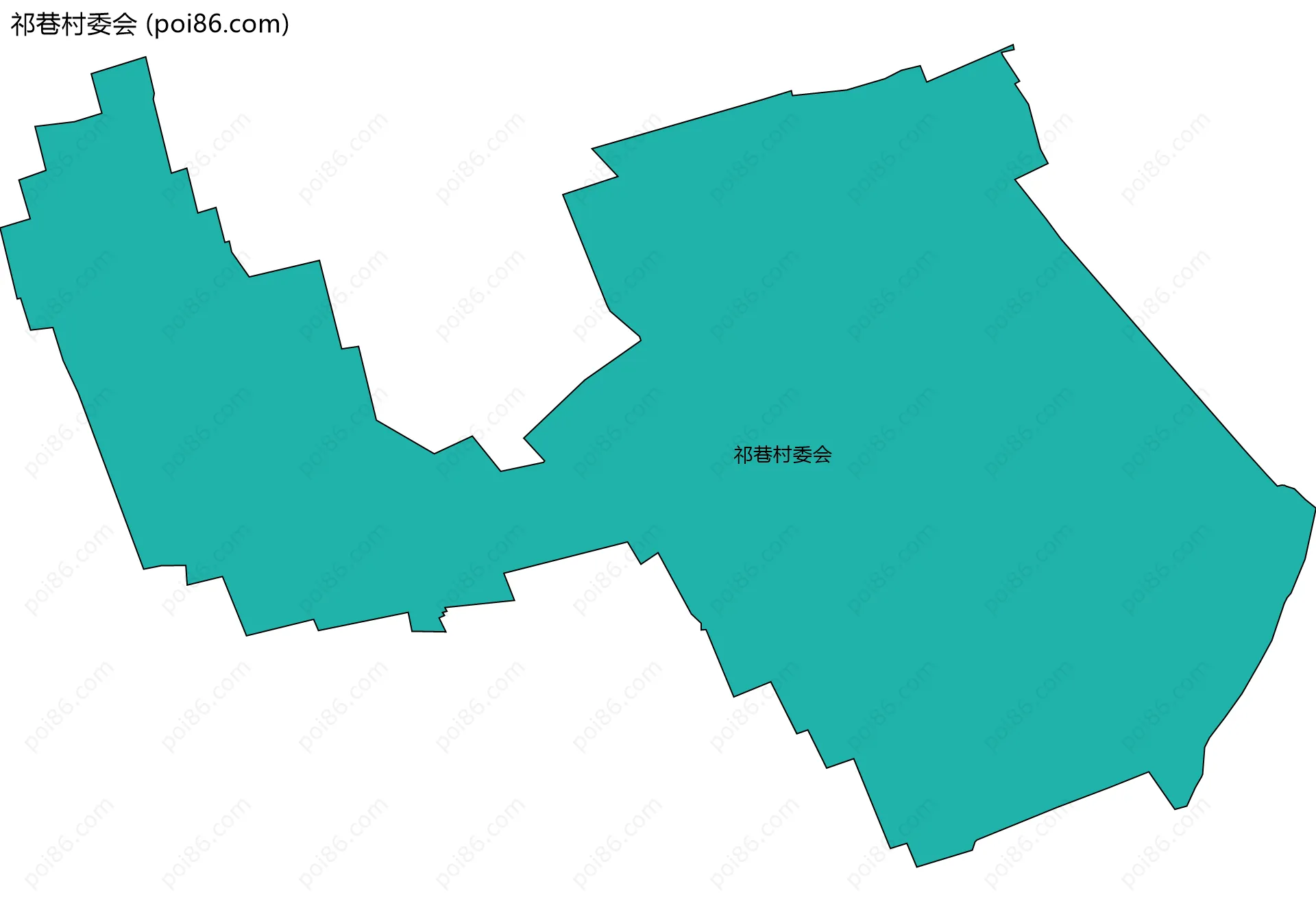 祁巷村委会边界地图