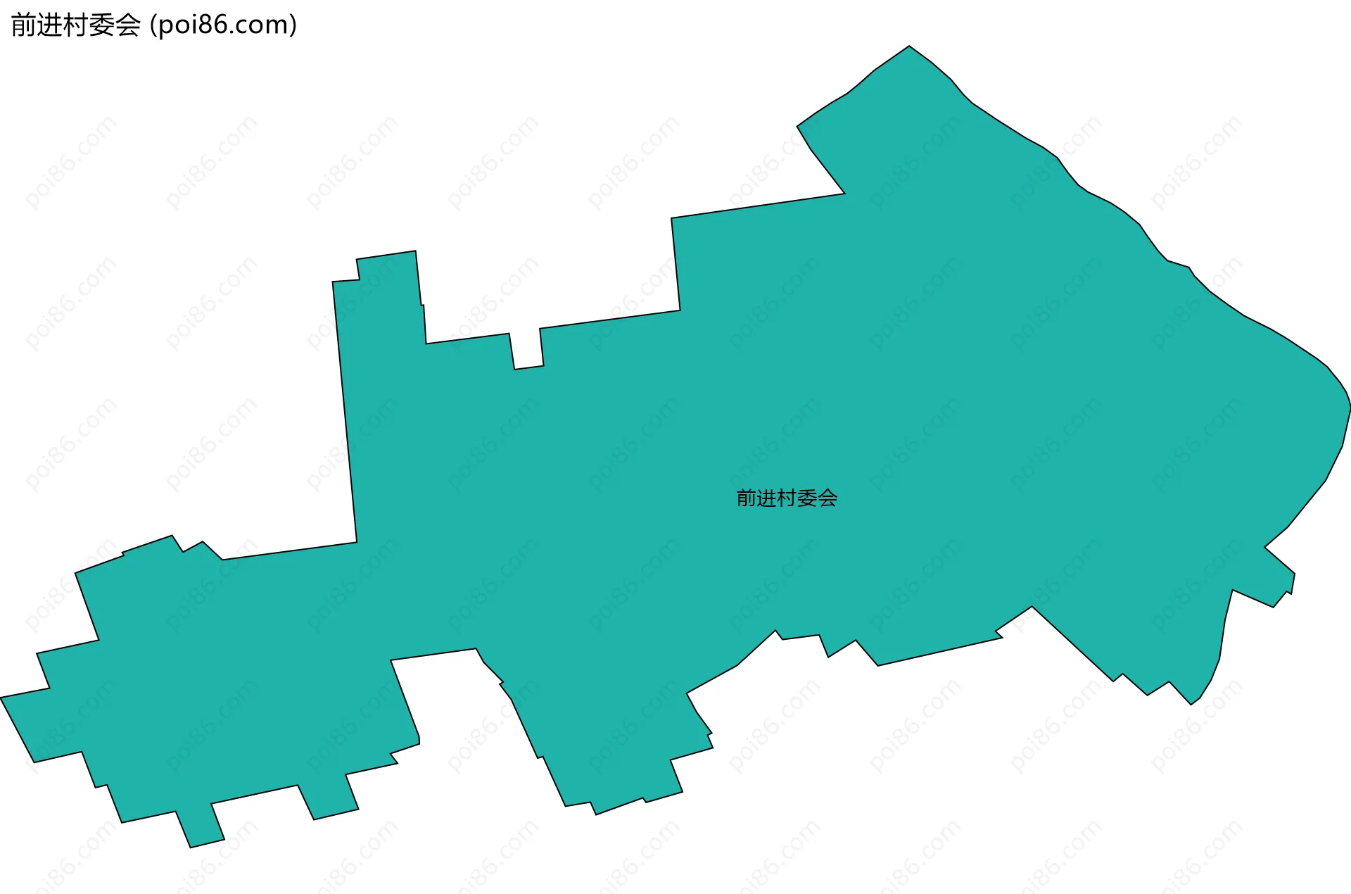 前进村委会边界地图