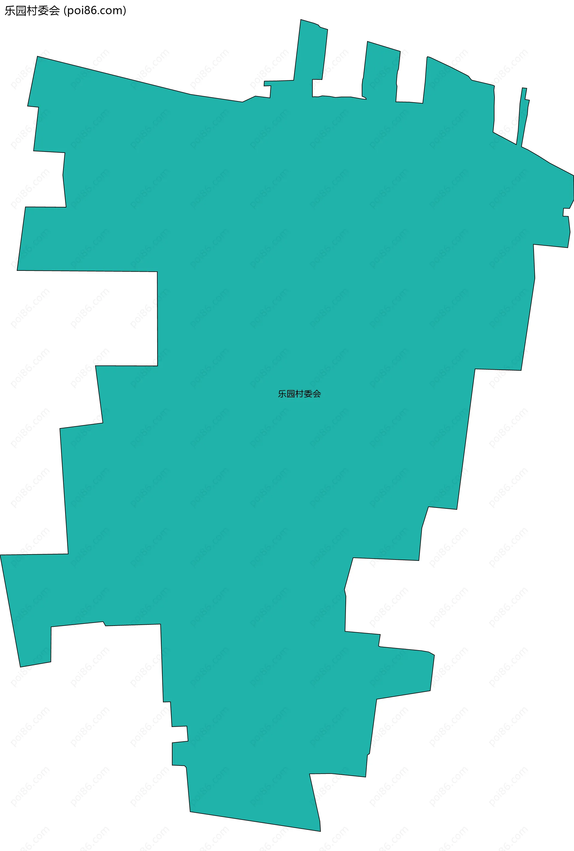 乐园村委会边界地图