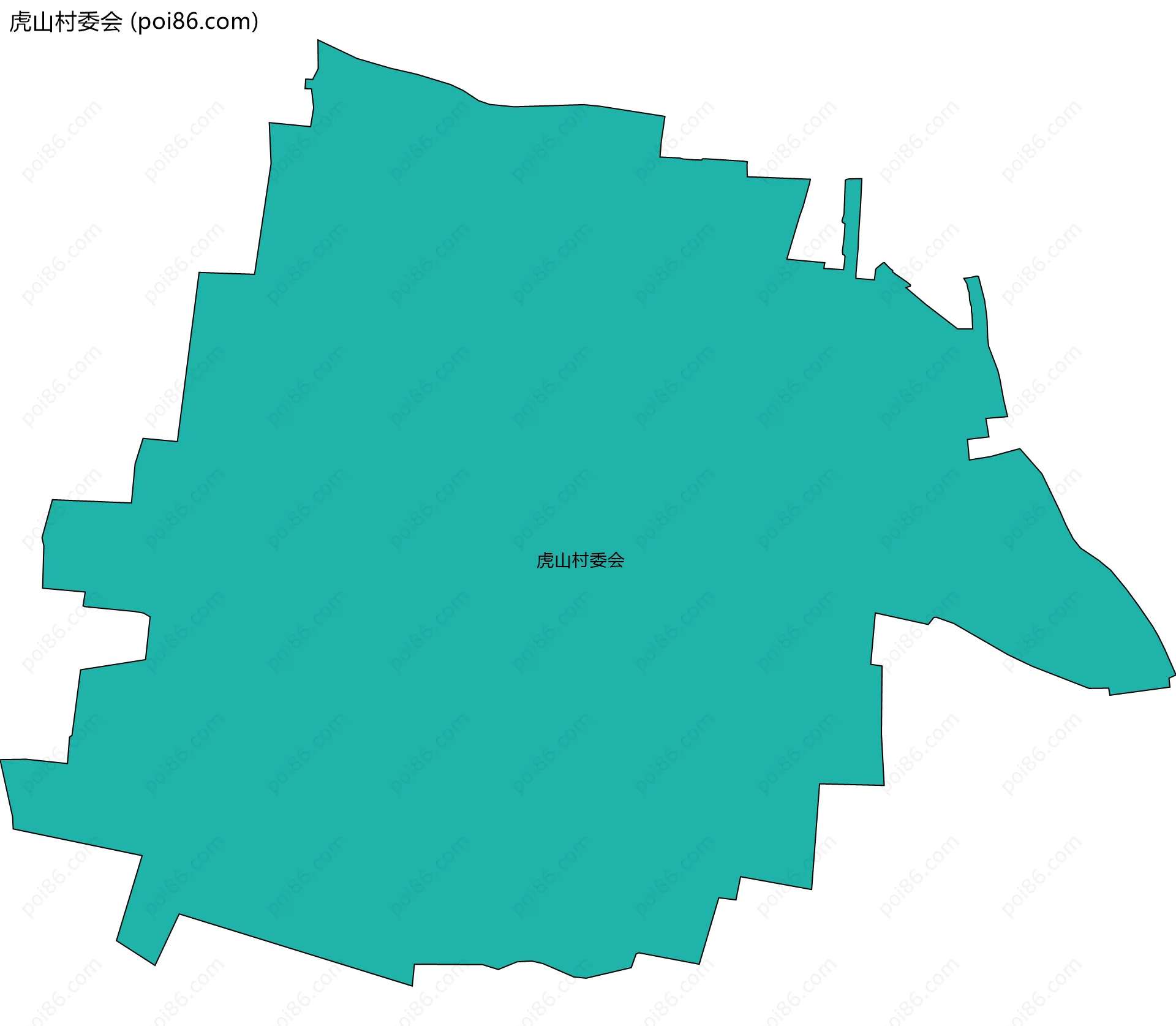 虎山村委会边界地图