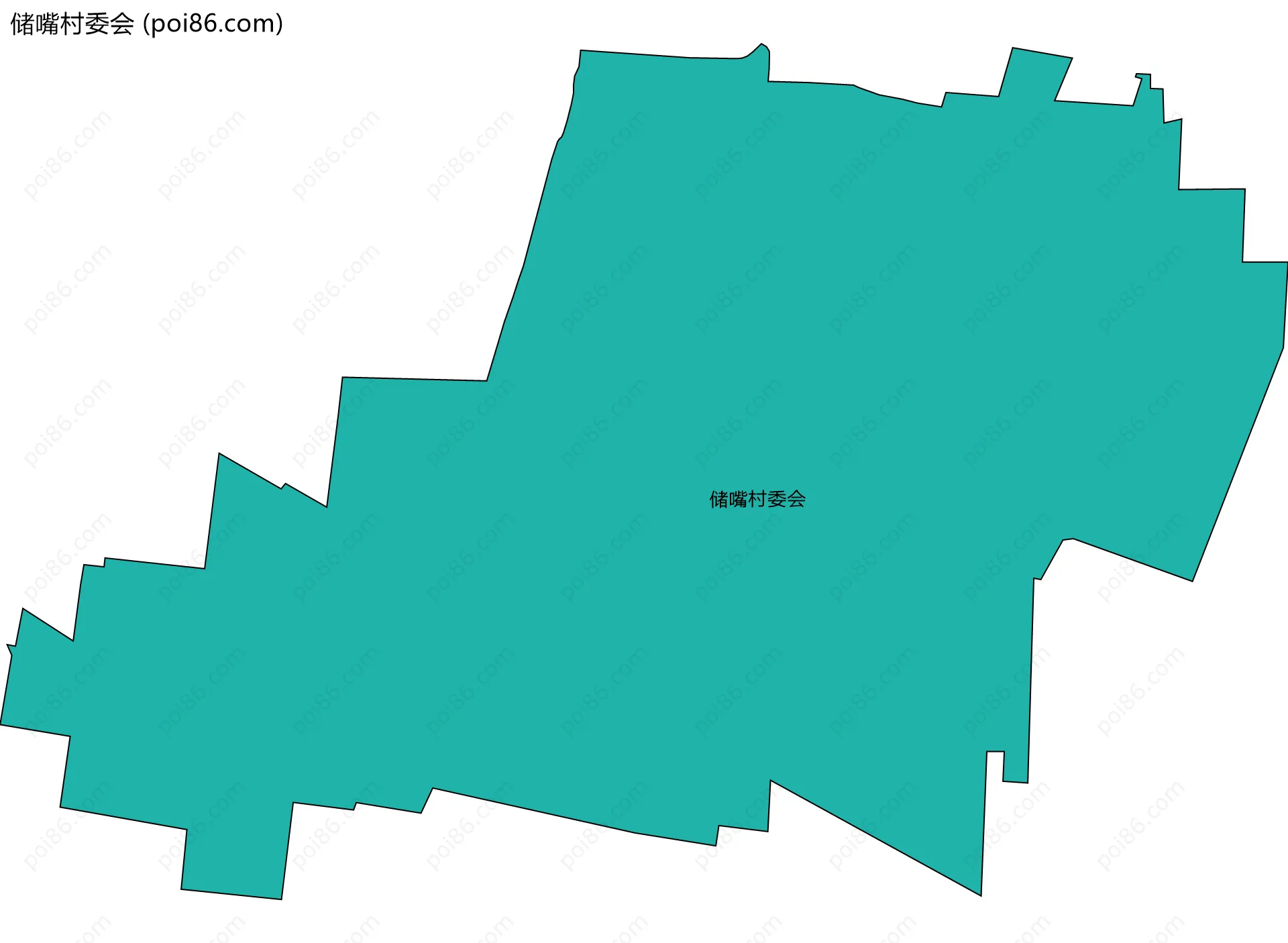 储嘴村委会边界地图