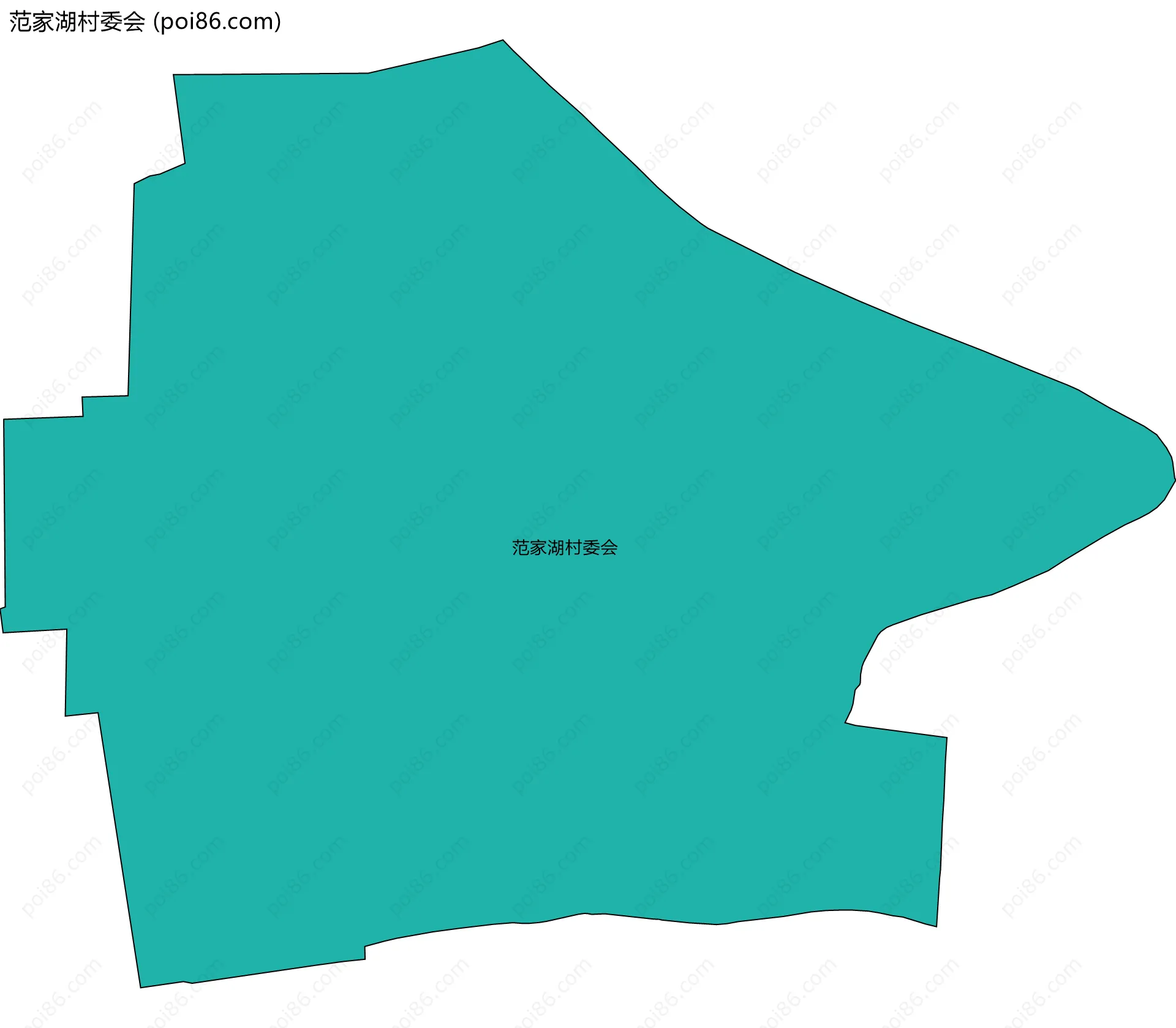 范家湖村委会边界地图