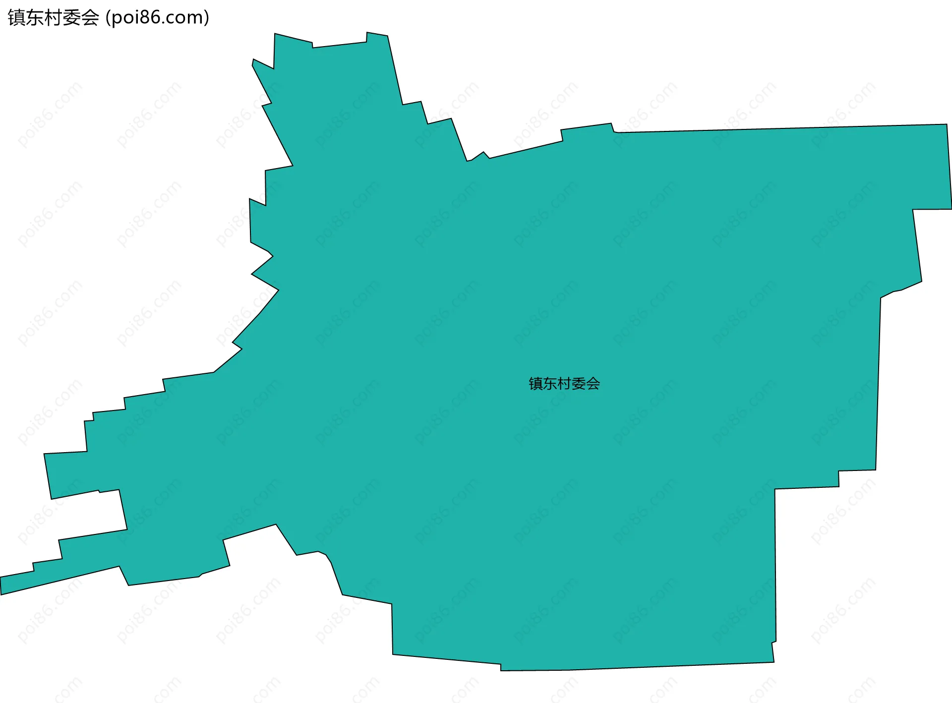 镇东村委会边界地图
