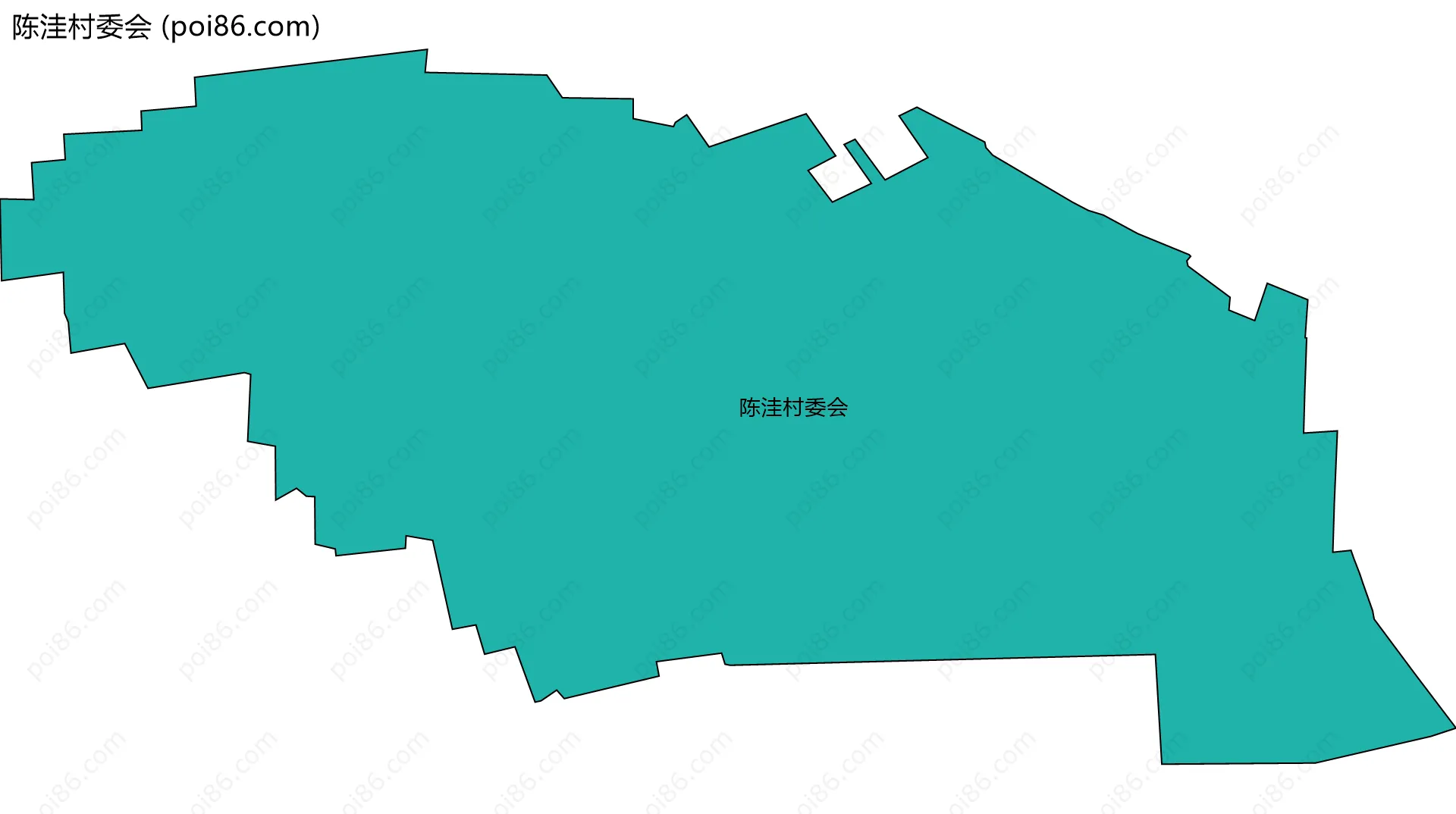 陈洼村委会边界地图