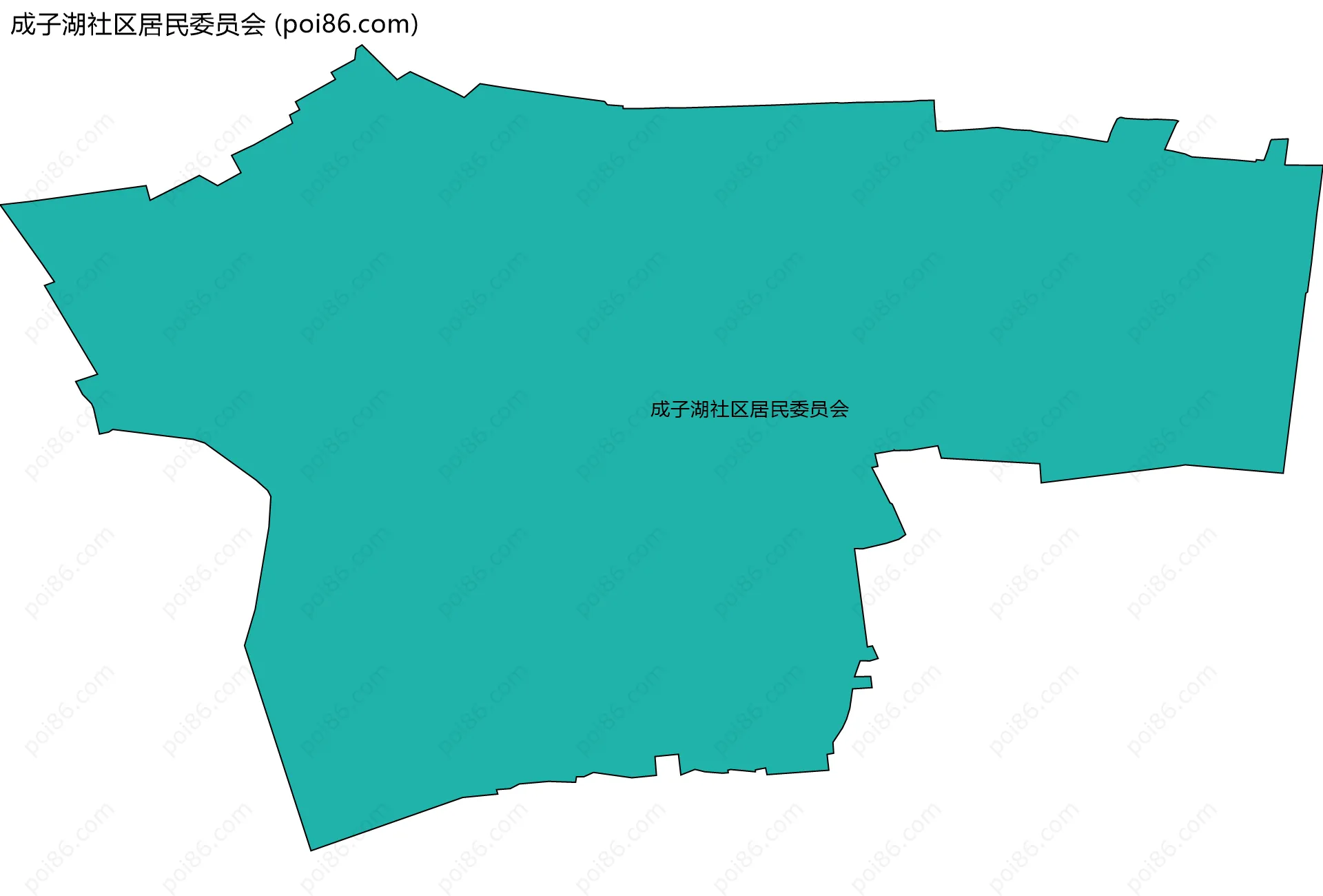 成子湖社区居民委员会边界地图