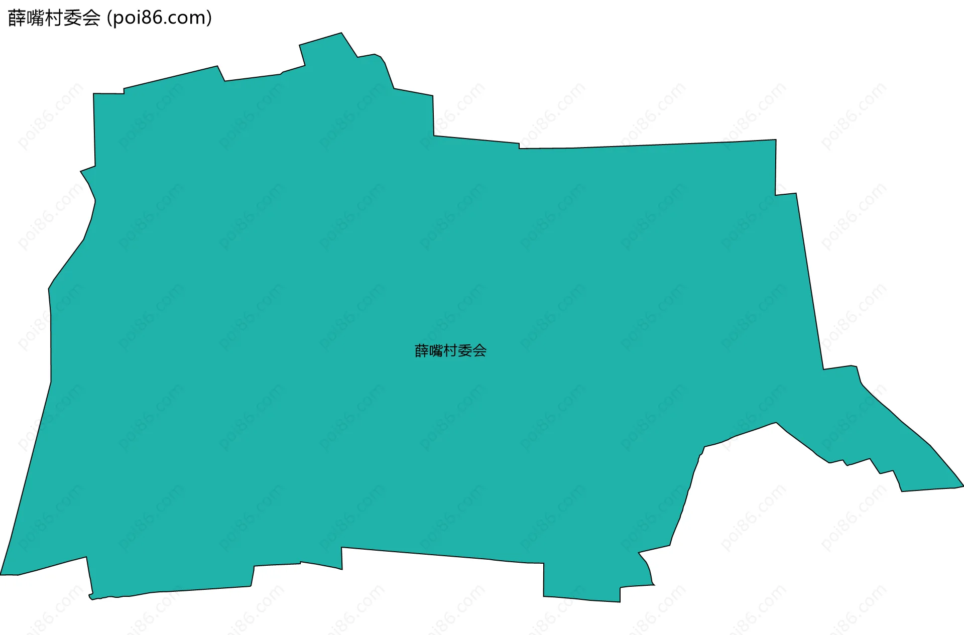 薛嘴村委会边界地图