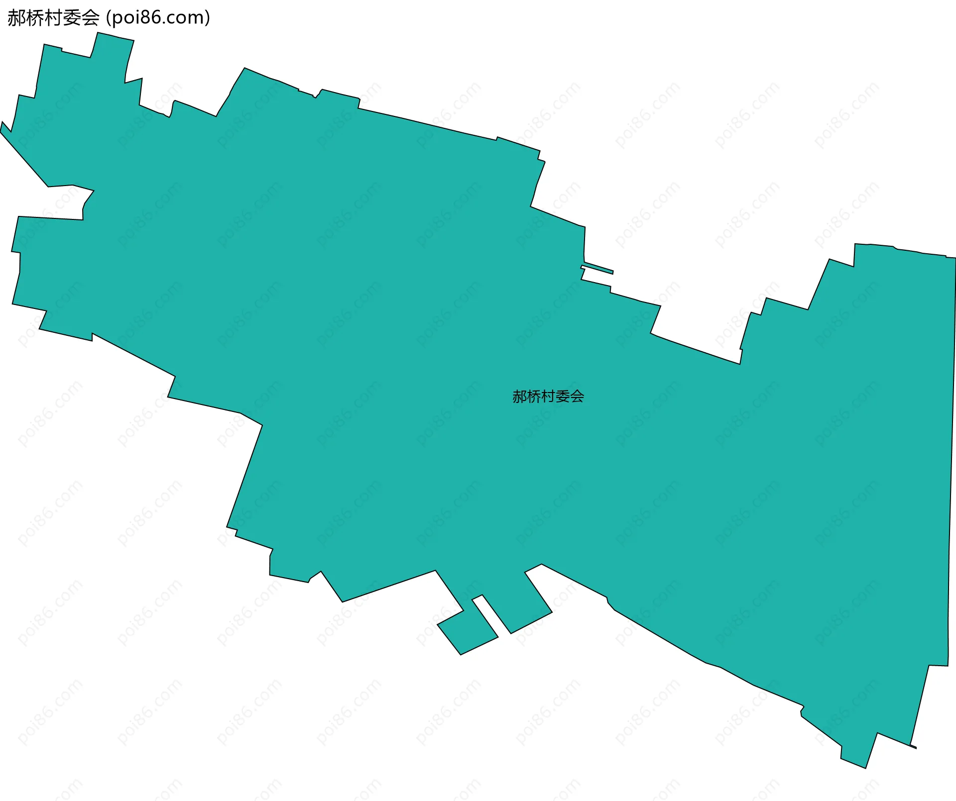 郝桥村委会边界地图