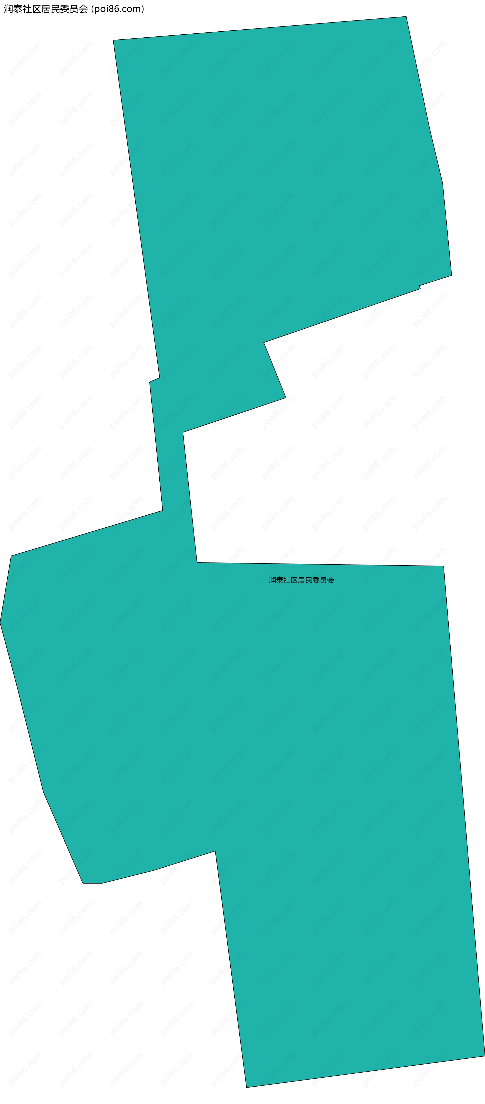 润泰社区居民委员会边界地图