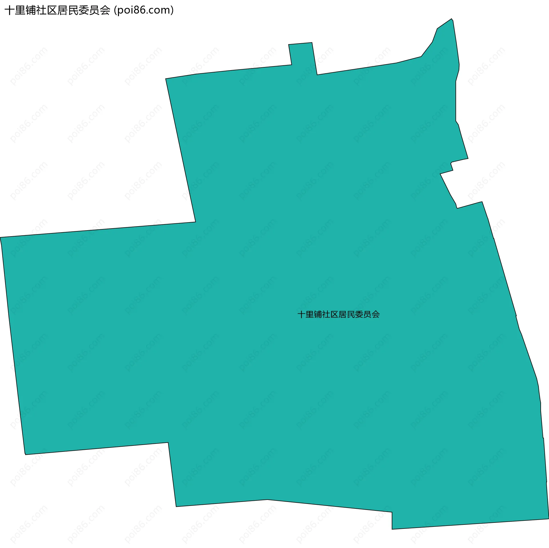 十里铺社区居民委员会边界地图