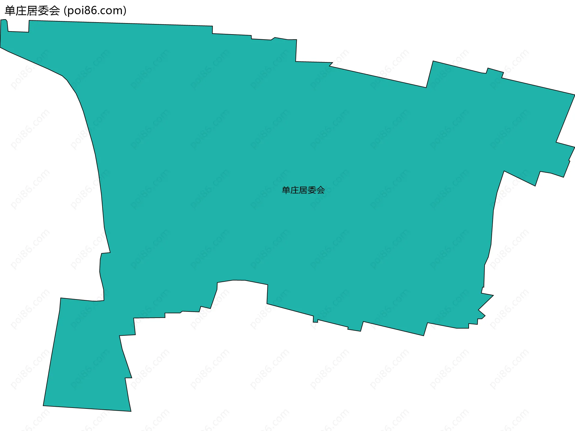 单庄居委会边界地图