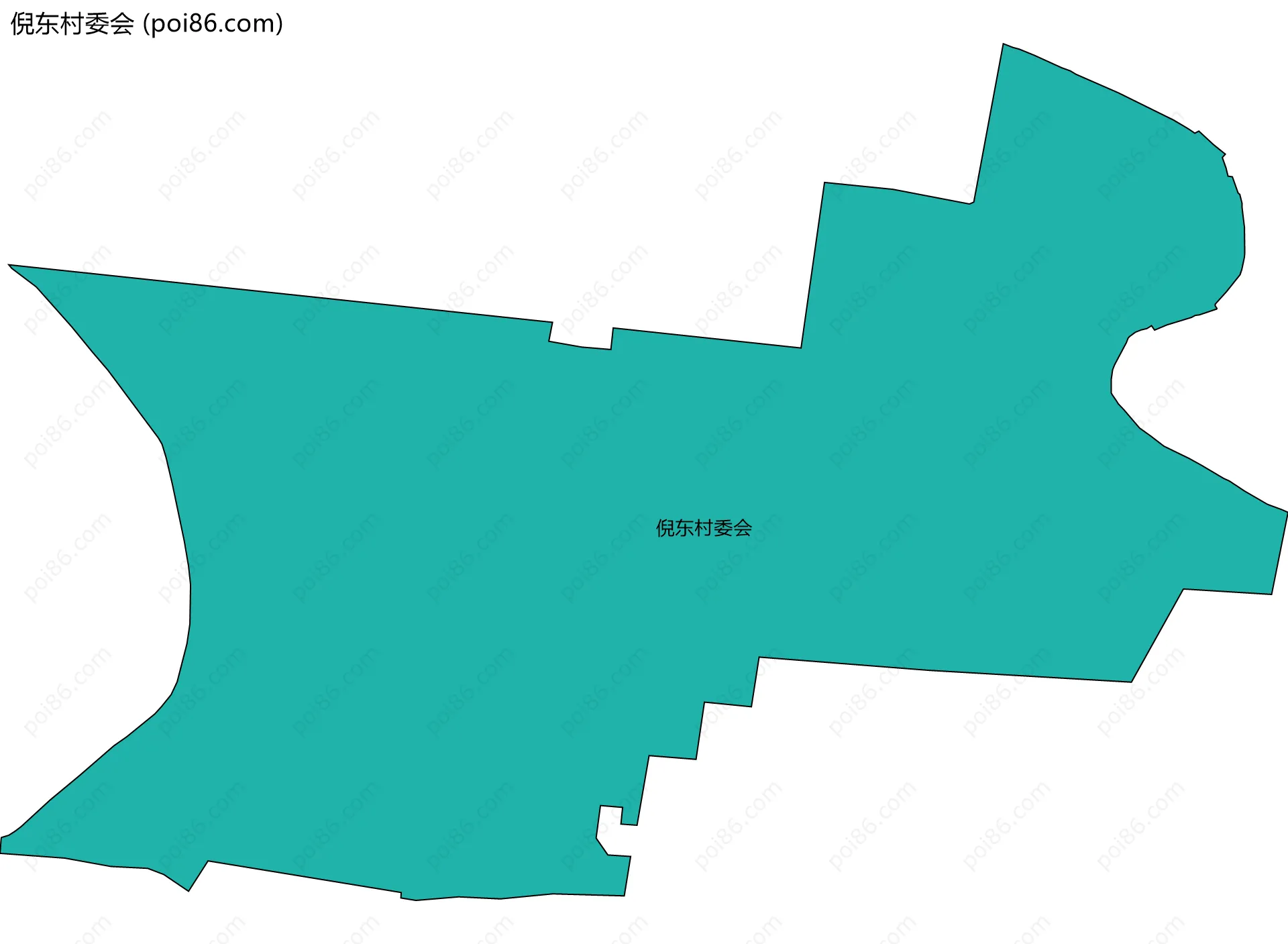 倪东村委会边界地图