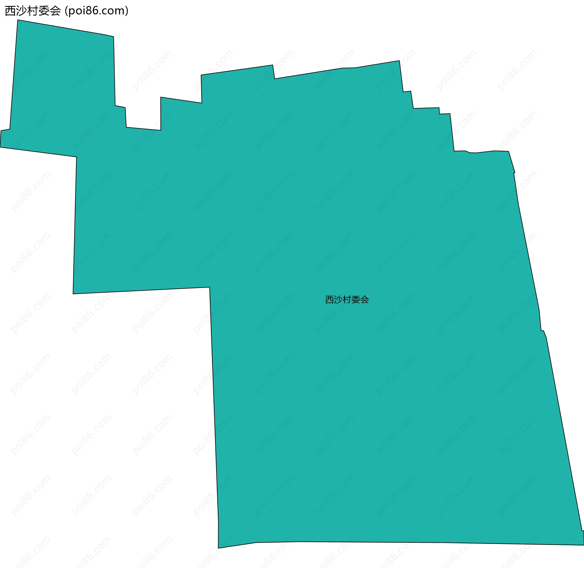 西沙村委会边界地图
