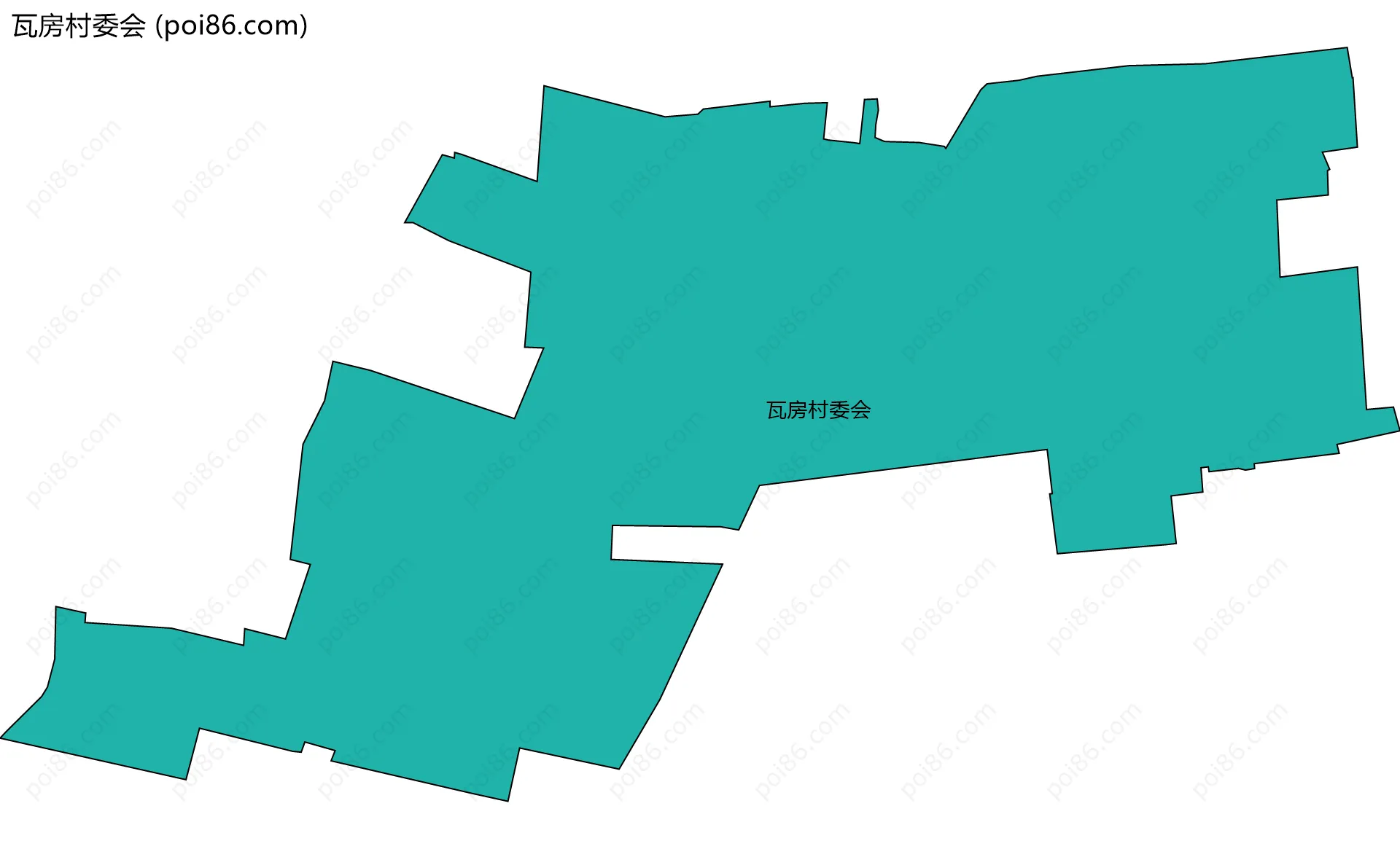 瓦房村委会边界地图