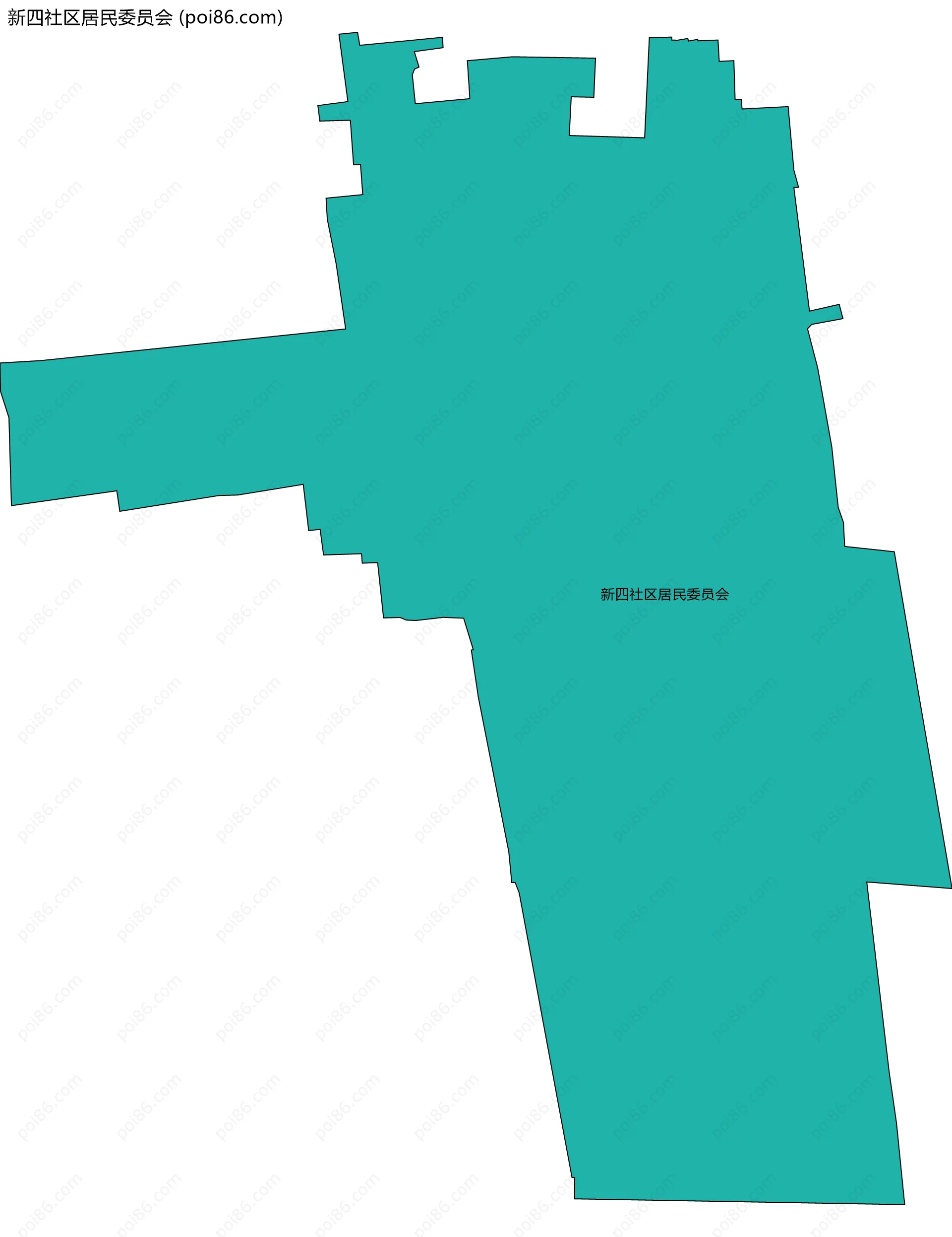 新四社区居民委员会边界地图
