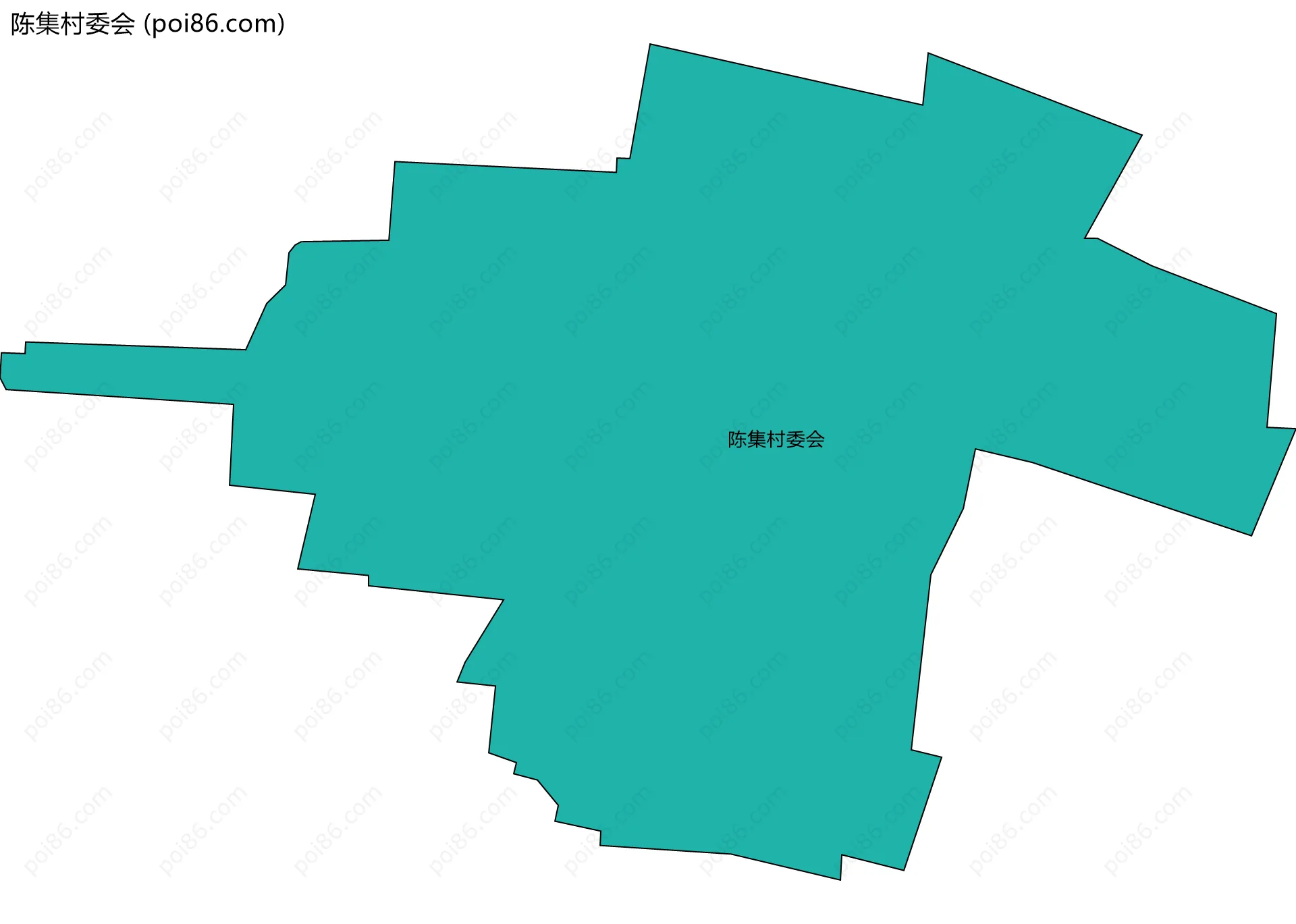 陈集村委会边界地图